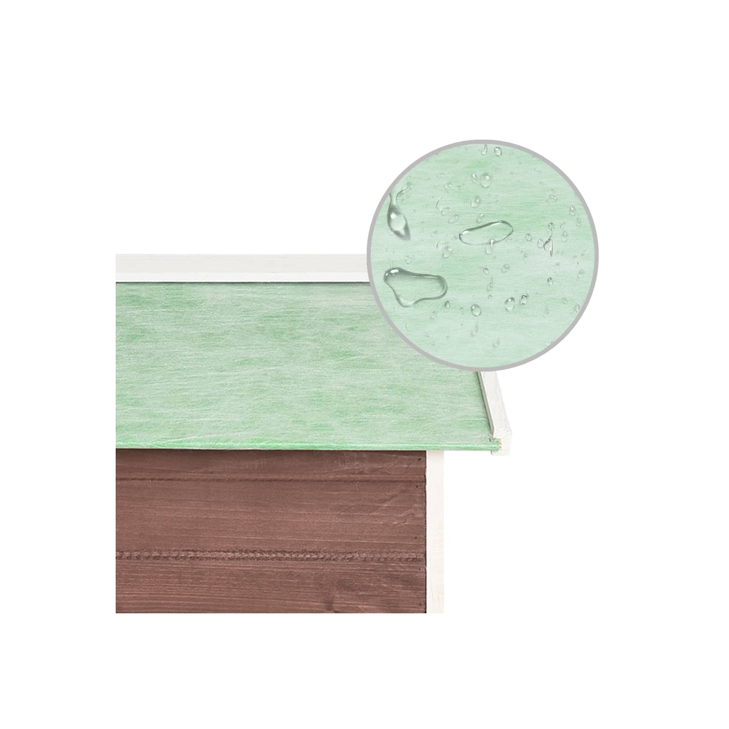 Garage robotique pour tondeuse VIDAXL 72x87x50&nbsp;cm Mocca et bois de menuiserie blanc