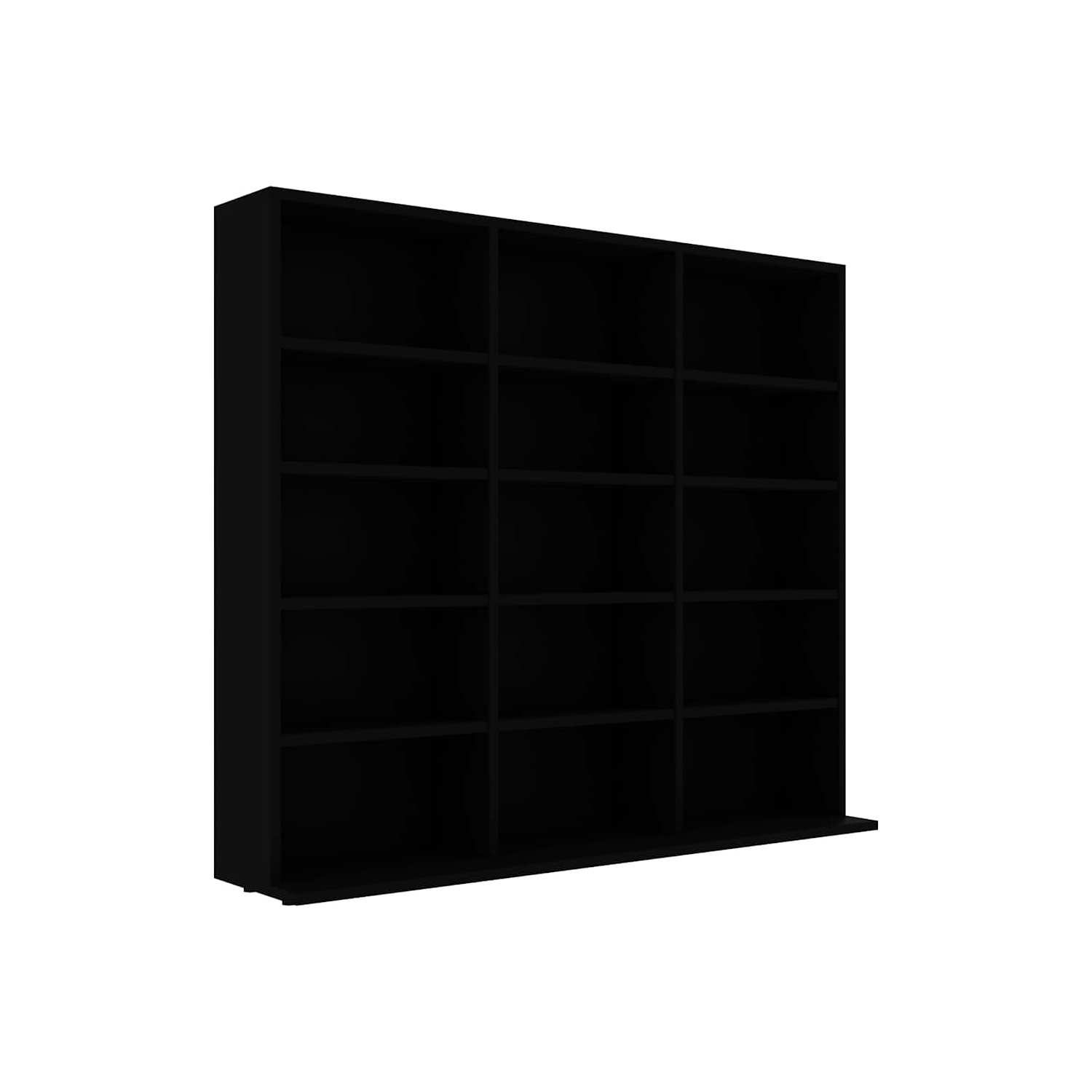 Armoire à CD vidaXL noire 100x23x89.5&nbsp;cm en bois d'ingénierie