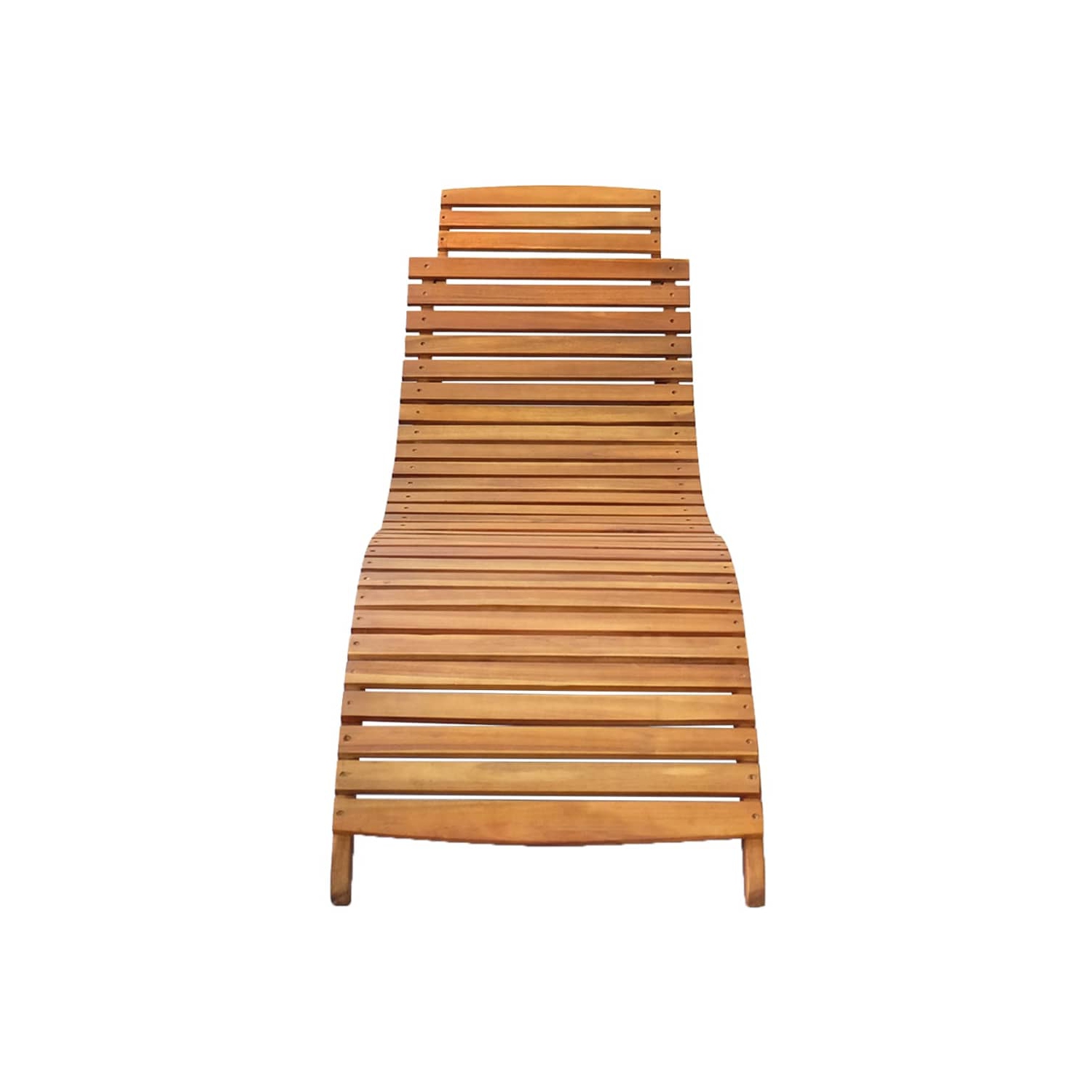 Chaises longues VidaXL 2 pièces avec coussins bois d'acacia massif
