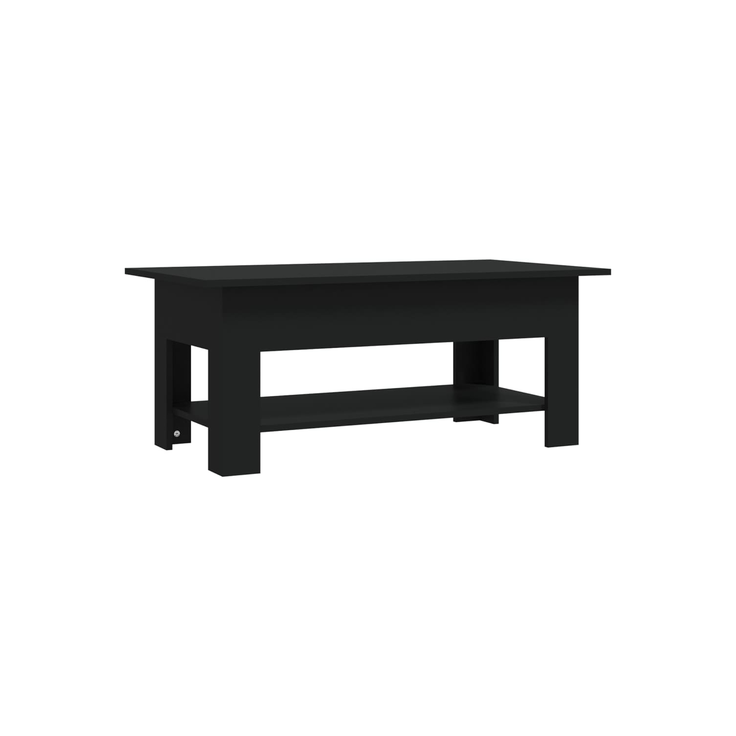 Table basse en bois d'ingénierie noir 102x55x42&nbsp;cm de vidaXL