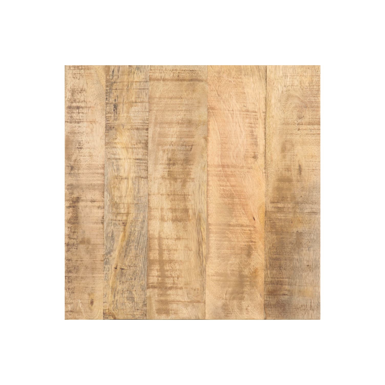 vidaXL Side Table with Wheels 40x40x42 cm Rough Mango Wood