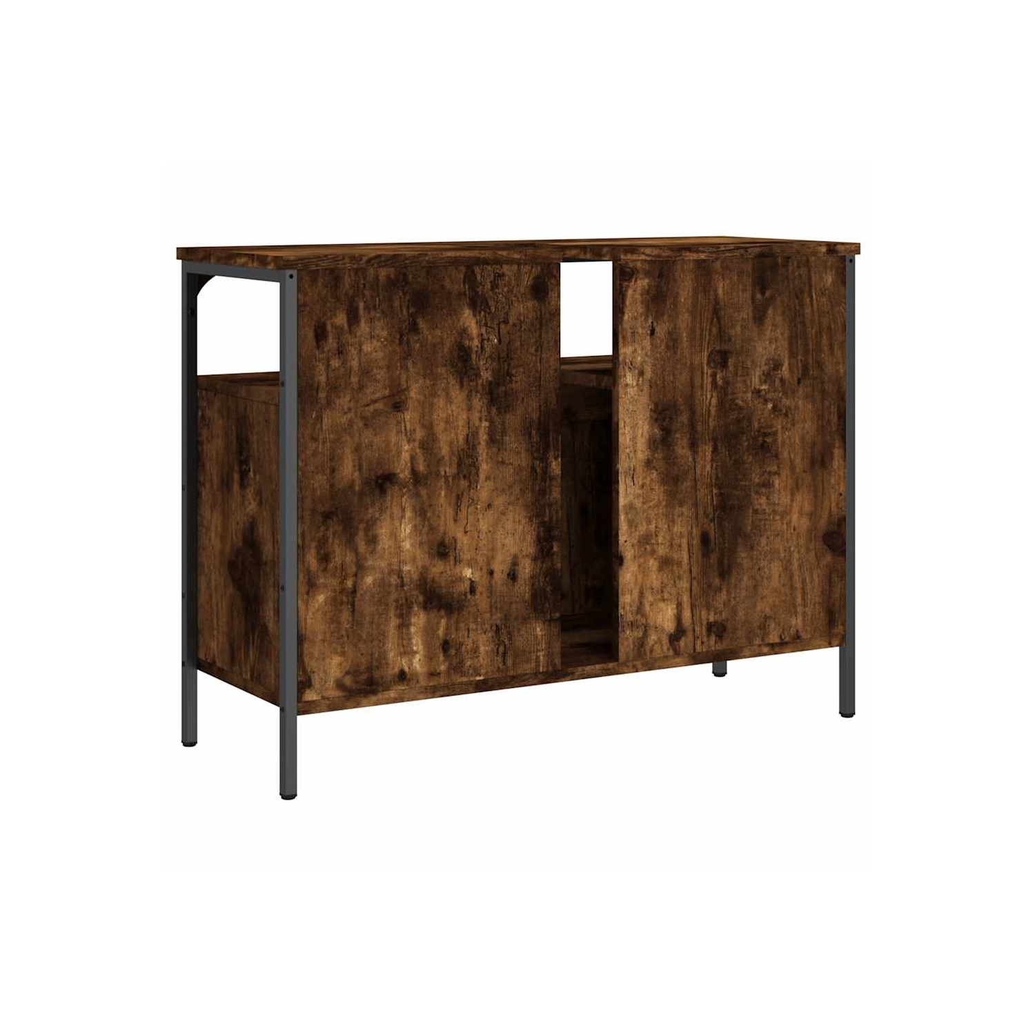 Armoire de salle de bain en bois d'ingénierie 60 cm, 60 x 30 x 30 po, chêne fumé