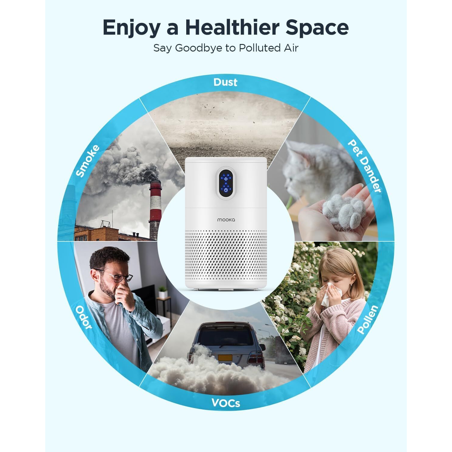 VASAGLE Makeup Desk with Adjustable Brightness, 2 Drawers, 3 Compartments, Modern Design, Cloud White and Jelly Pink