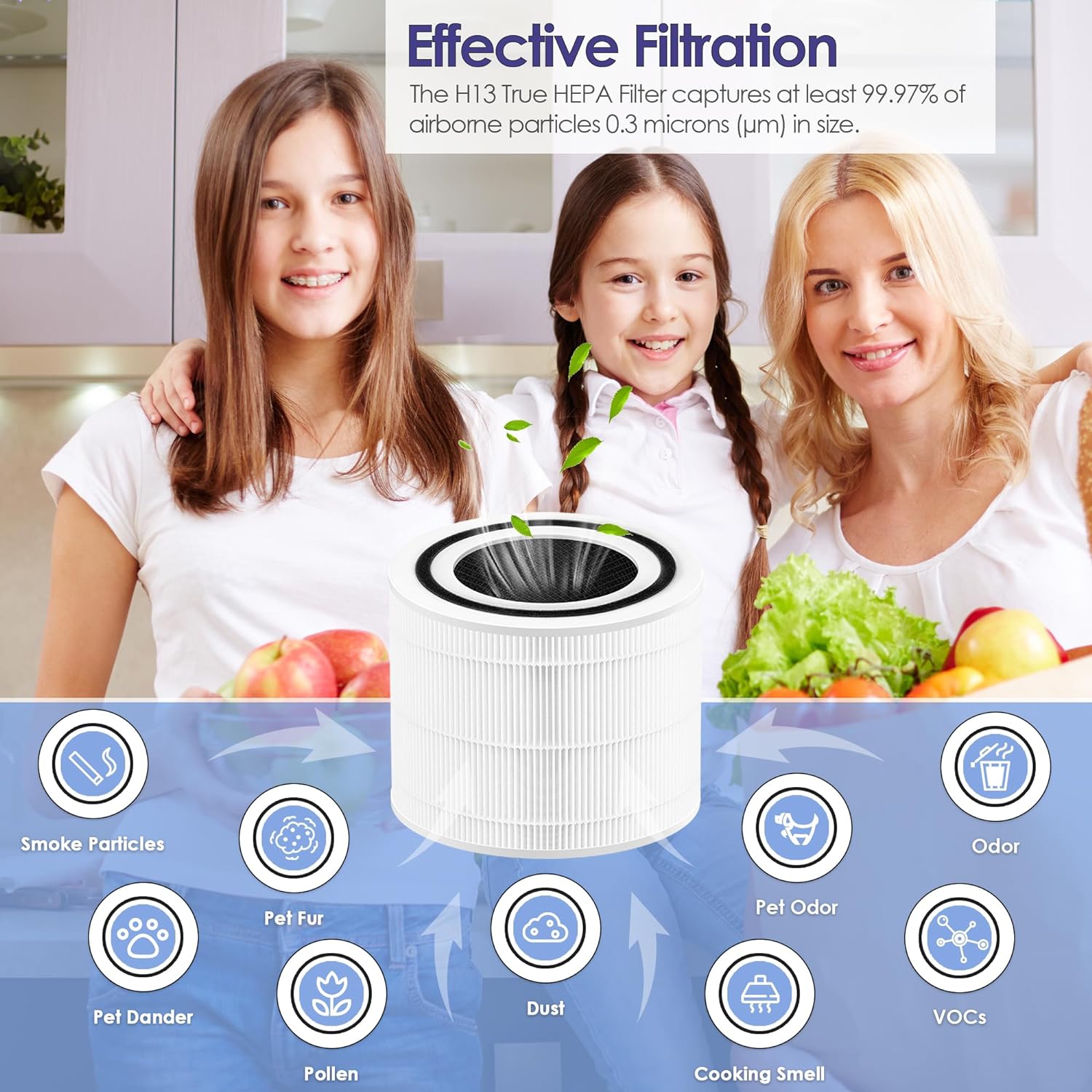 Core 300 Filter Compatible with LEVOIT Air Purifier Replacement Filter Core 300-RF, Core 300 300S P350, Core300-RF P350-RF 300-RF-TX 300-RF-PA