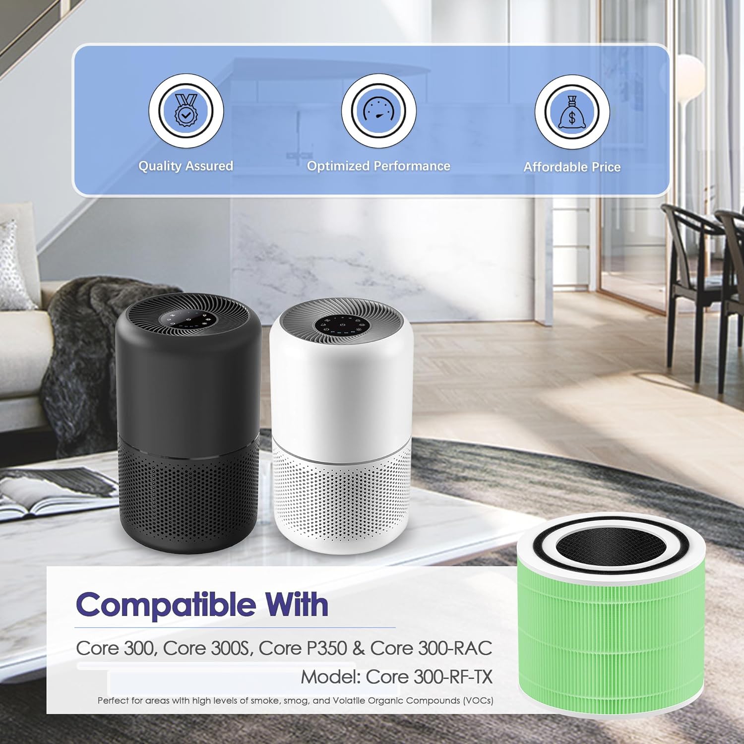Core 300 Toxin Absorber Filter Compatible with LEVOIT Air Purifier Filter Core 300-RF-TX, Core 300 300S P350 Air Purifier with Core 300-RF P350-RF