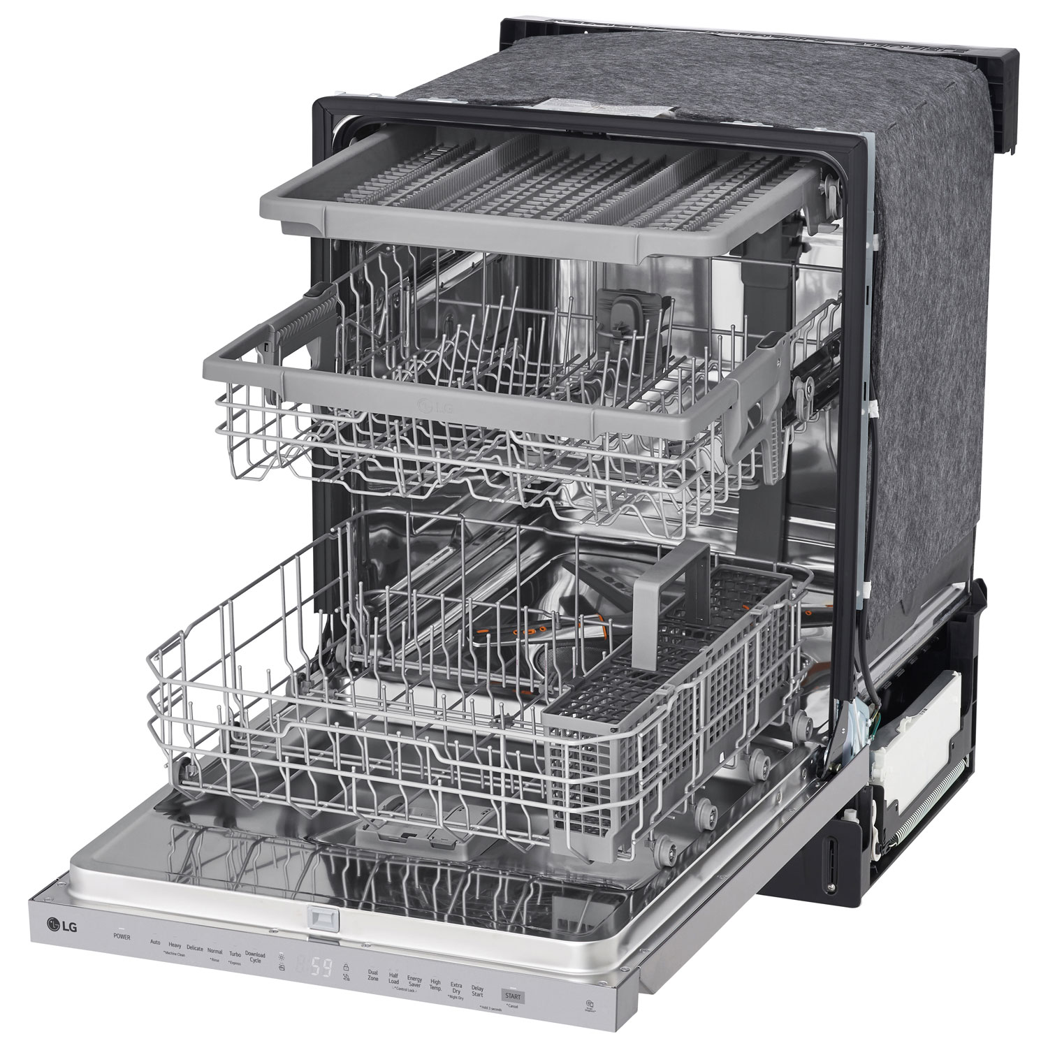 LG 24" 48dB Built-In Dishwasher with Third Rack - Stainless Steel