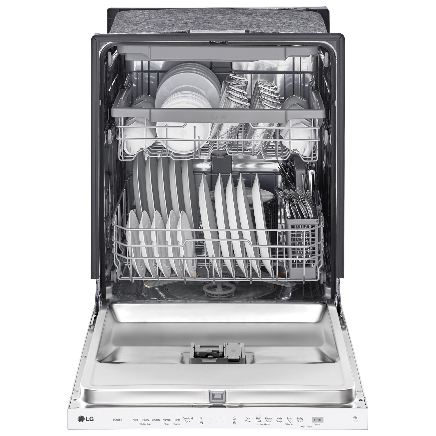 LG 24" 48dB Built-In Dishwasher with Third Rack - White