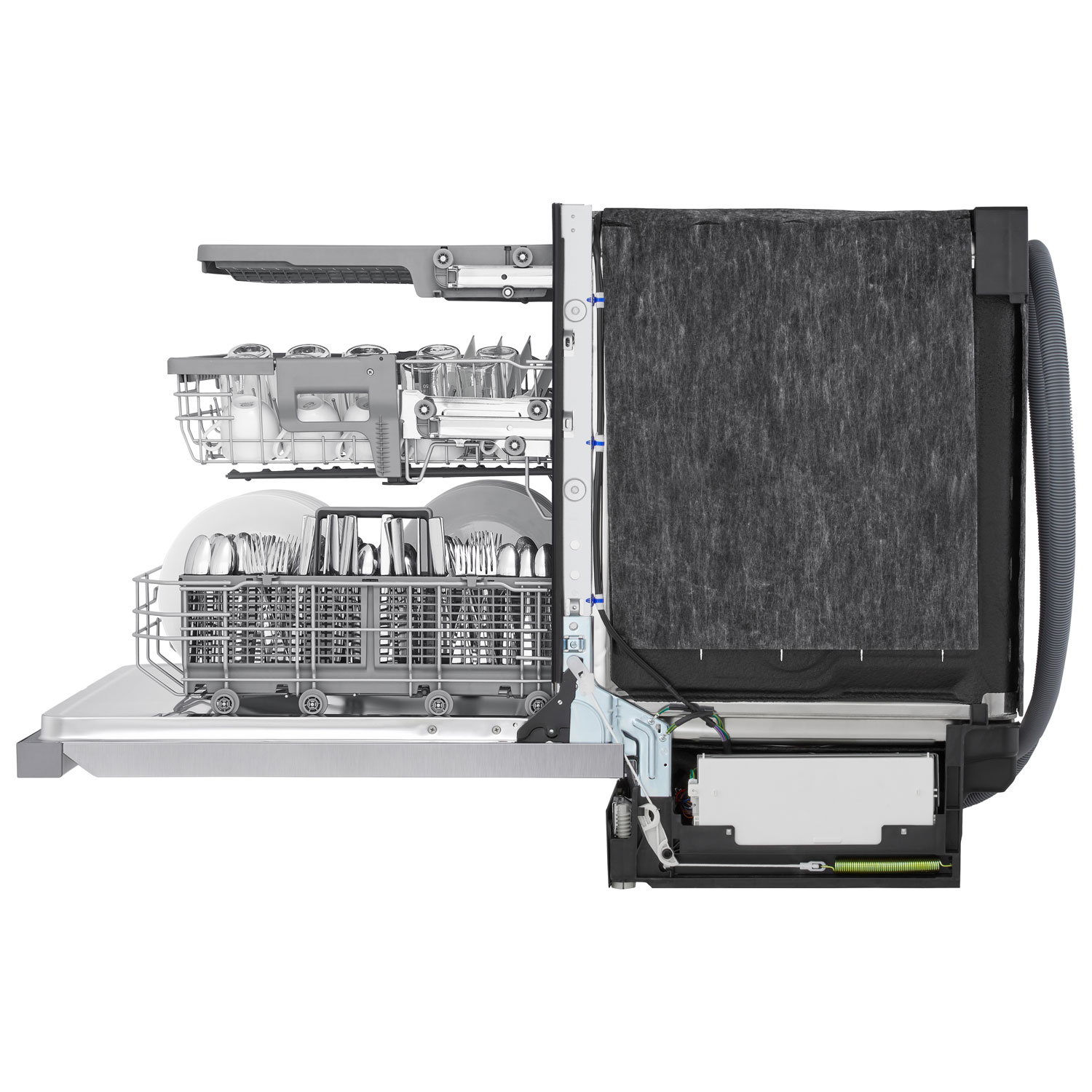 Lave-vaisselle encastrable 24 po 46 dB avec troisième panier de LG - Acier inoxydable