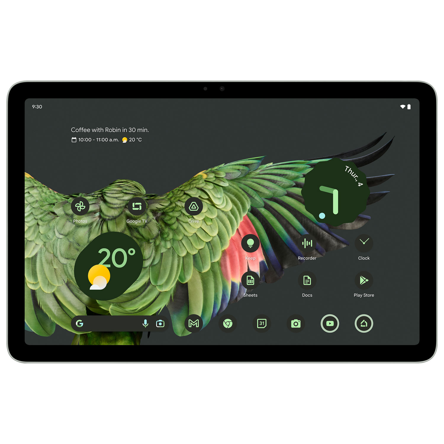 Tablette Pixel 11 de 128 Go de Google - Vert lichen