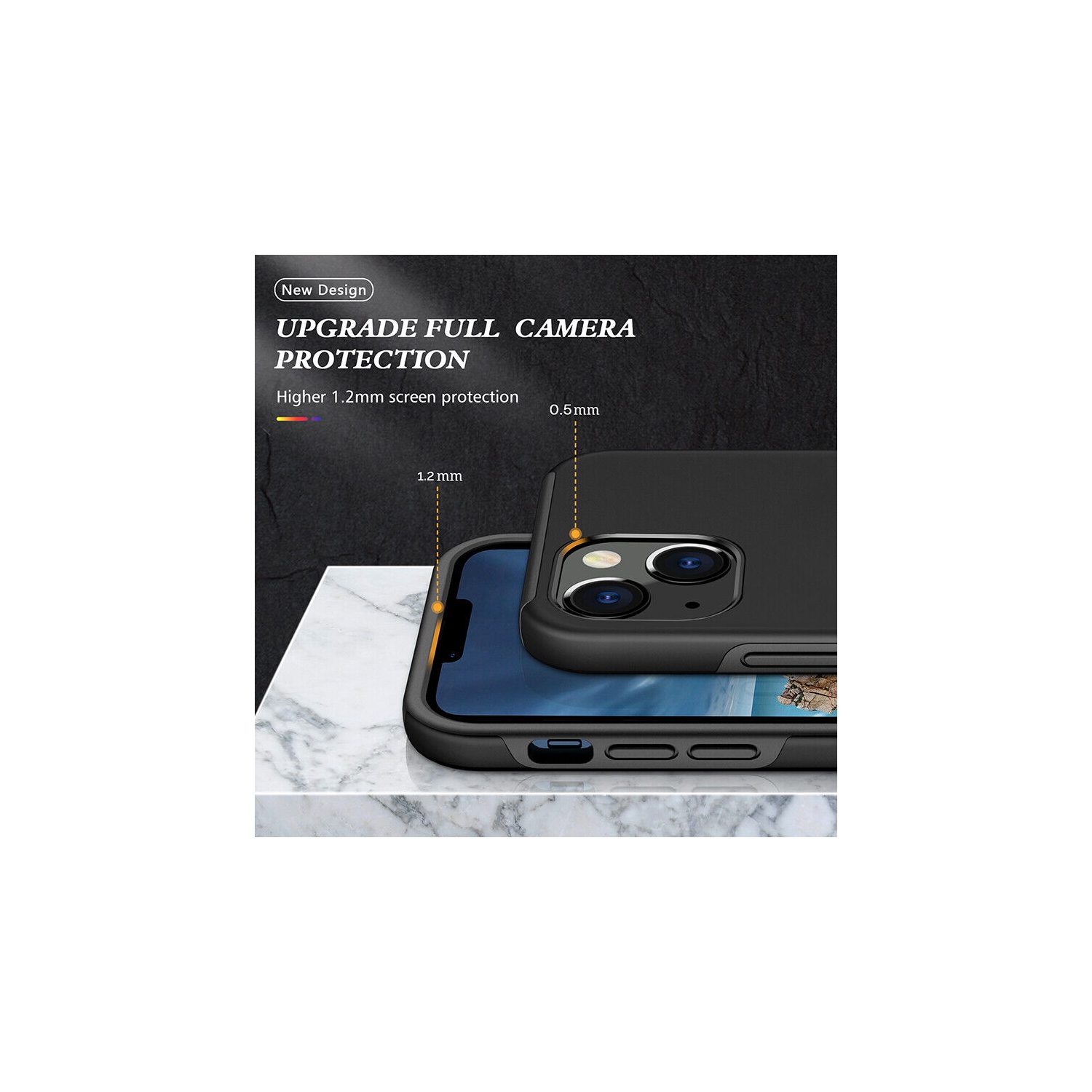 [CS] Étui support magnétique hybride invisible pour anneau pour iPhone 15/14/13, violet