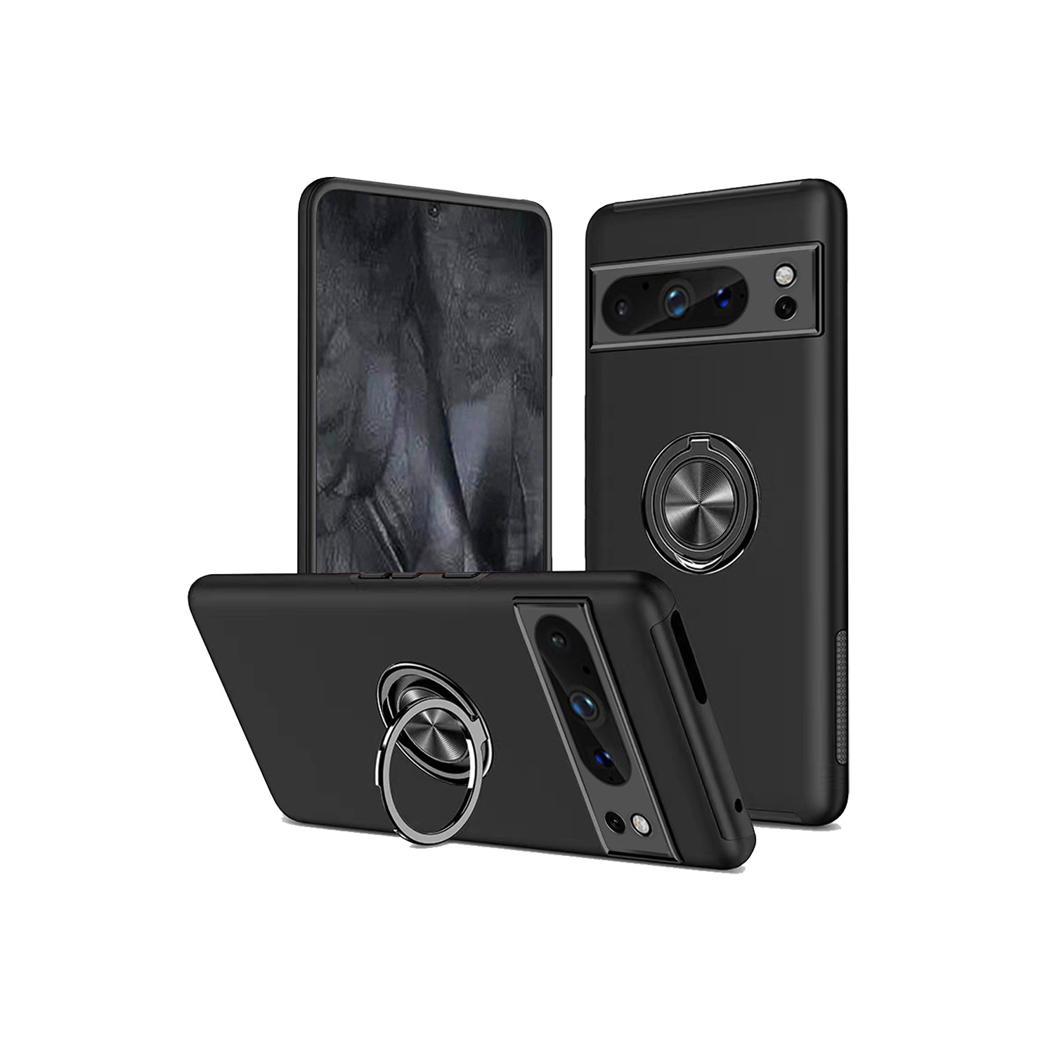 [CS] Étui avec support magnétique hybride invisible pour Pixel 8 Pro de Google, noir