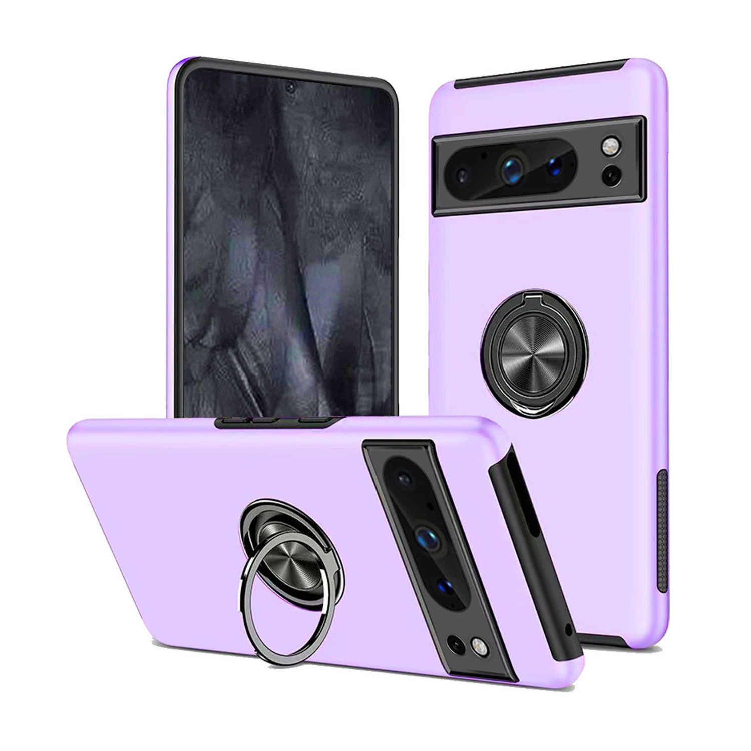 [CS] Étui avec support magnétique hybride invisible pour Pixel 8 Pro de Google, violet