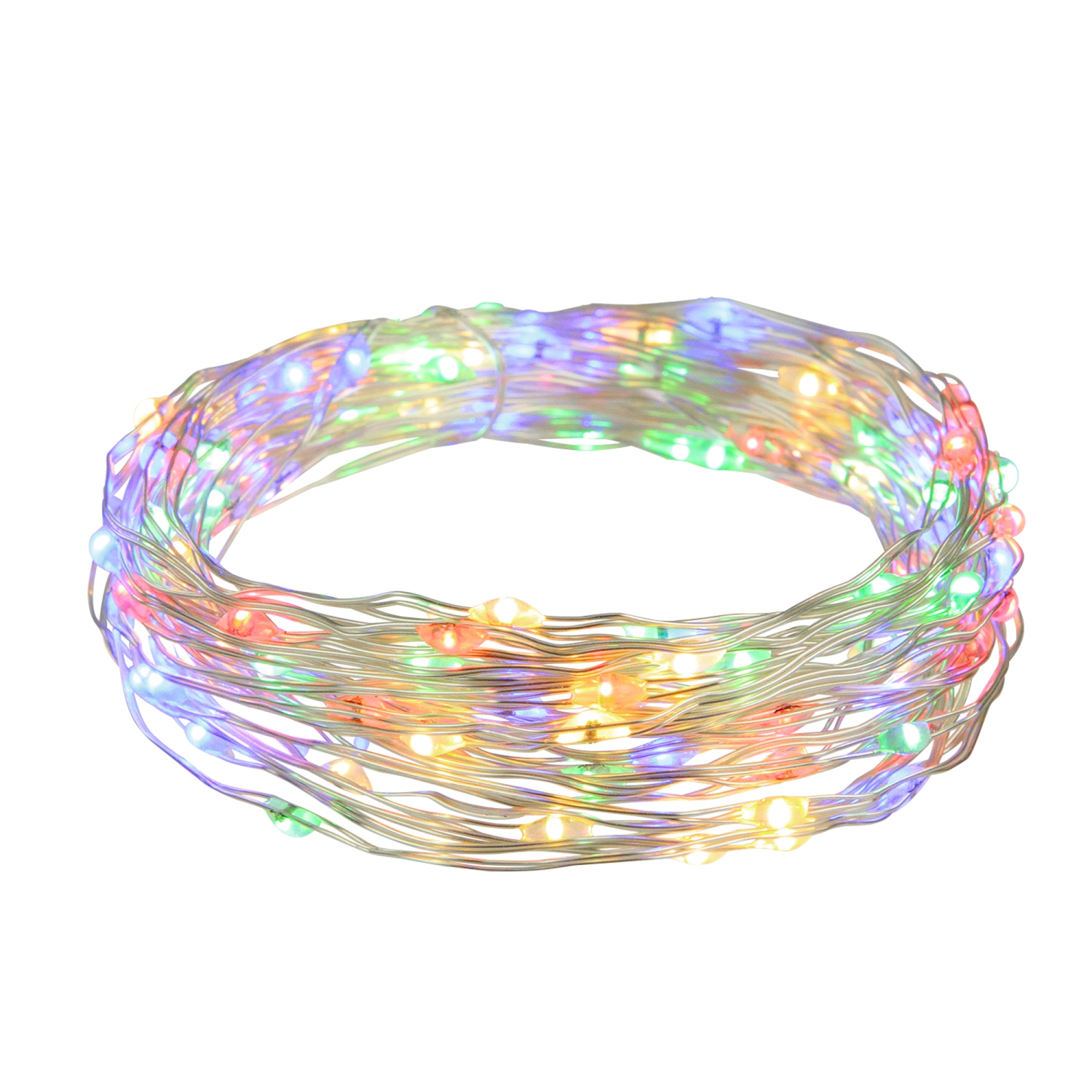 LED Micro Fairy Christmas Lights - Multi-Color - 16' Copper Wire - 100ct