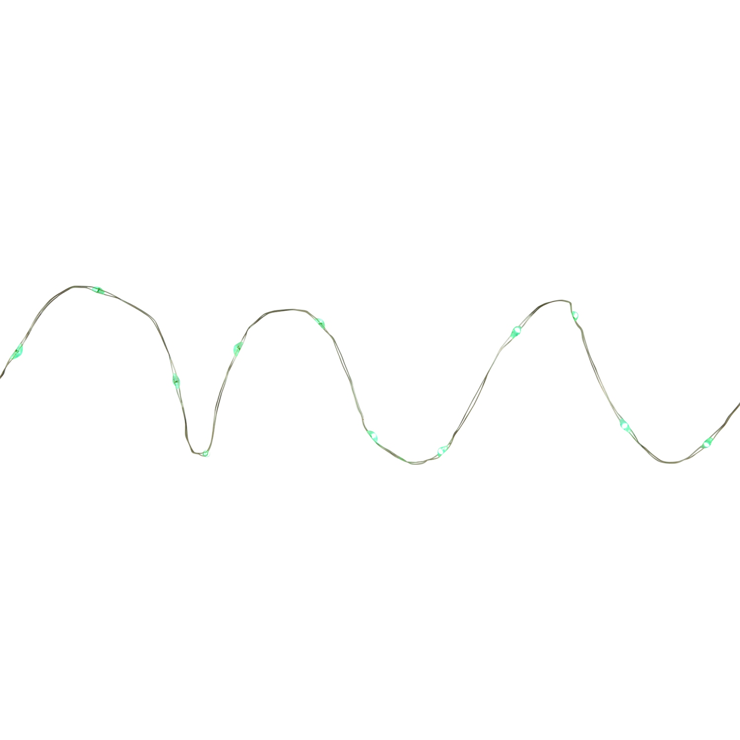 Micro Fairy Christmas Lights - Green LED 16' Copper Wire - 100ct