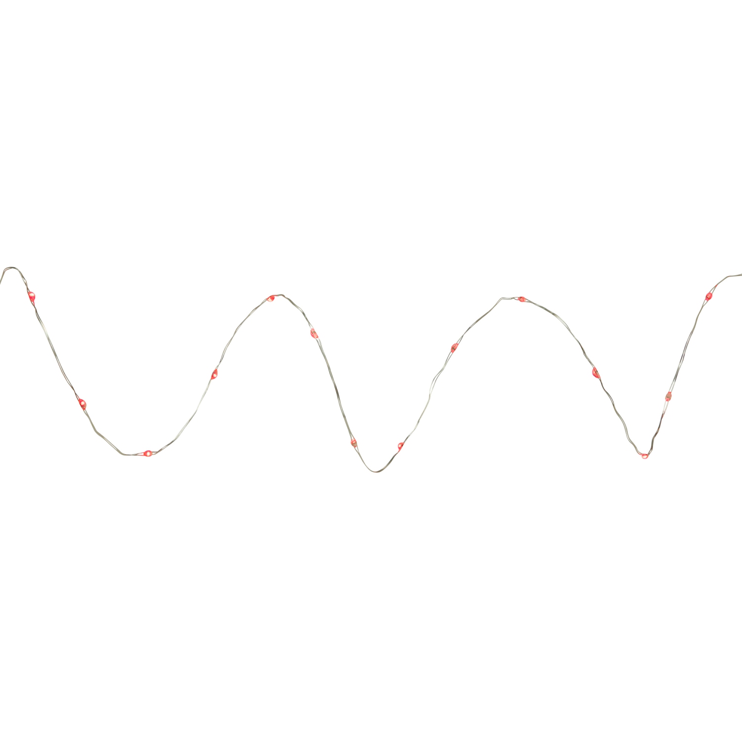 Micro Fairy Christmas Lights - Red LED - 16' Copper Wire - 50ct