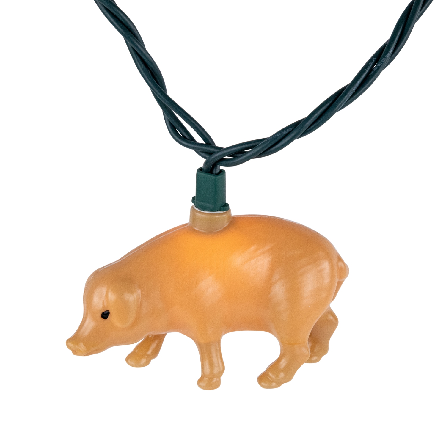 Pig Indoor Outdoor Patio Light Set - 6' Green Wire - 10ct