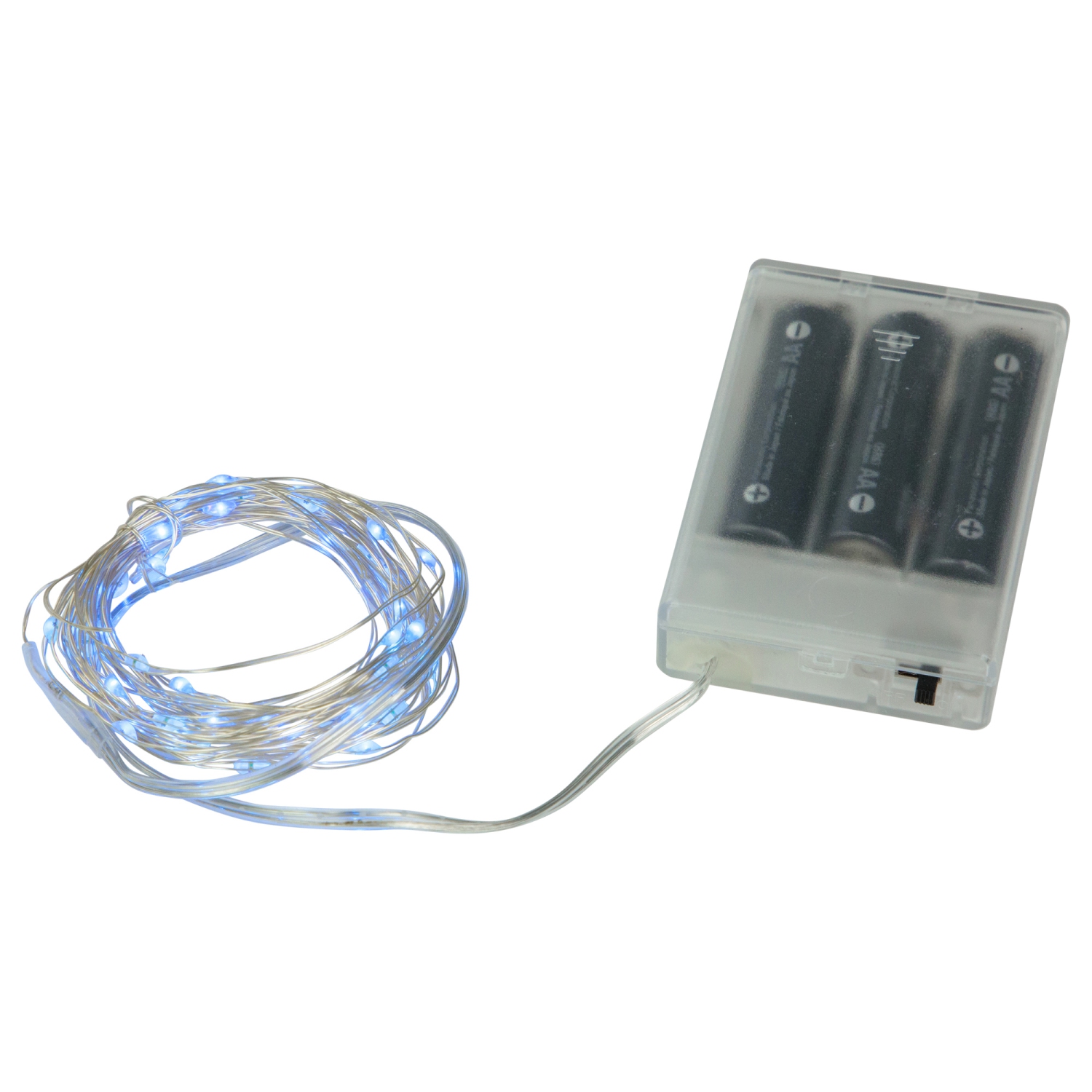 Micro Fairy Christmas Lights - LED Blue - 16' Copper Wire - 100ct