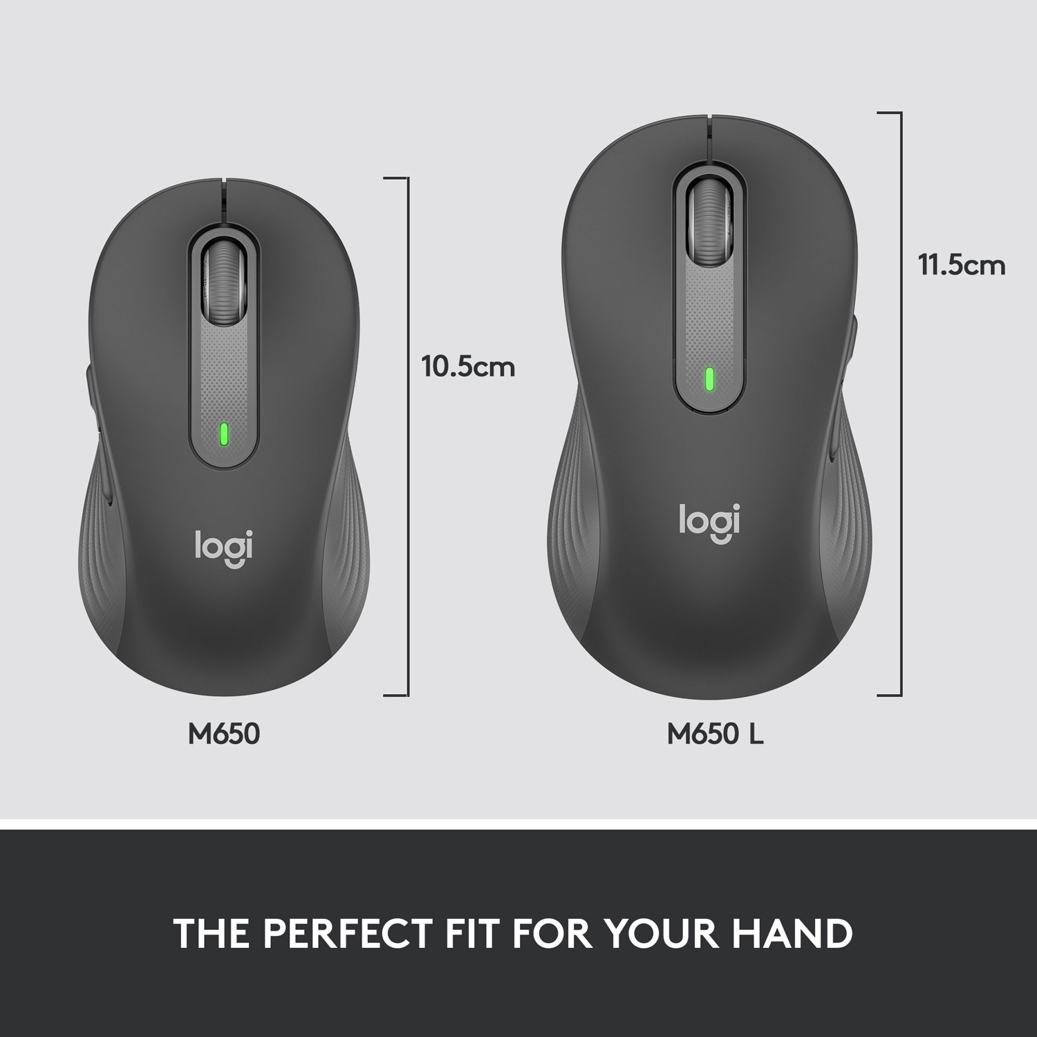 Logitech Signature M650 for Business 4000 DPI Business Wireless Mouse For Small to Medium Sized Hands - Graphite