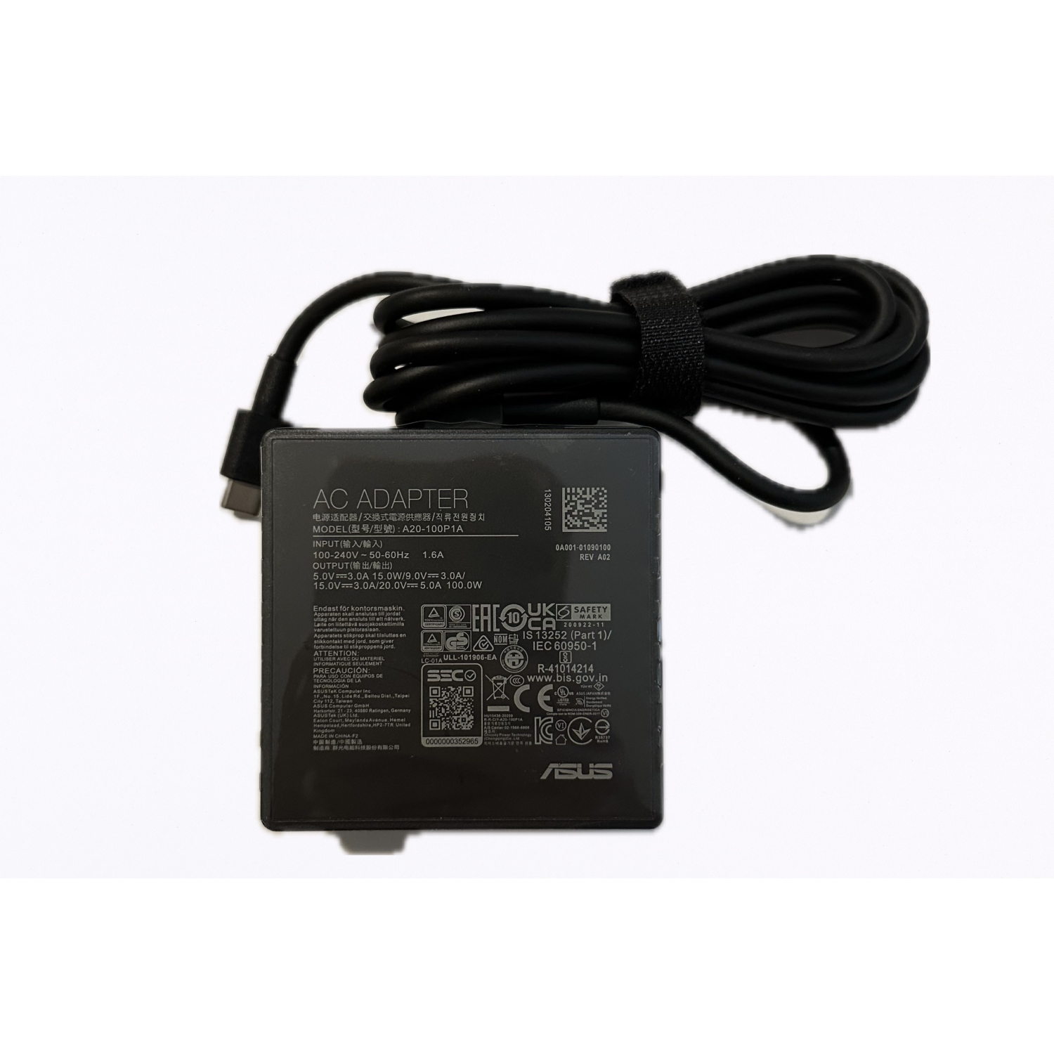 FOR ASUS Type-C 100W Charger ROG Zephyrus G15 GA503QM A20-100P1A AC Adapter