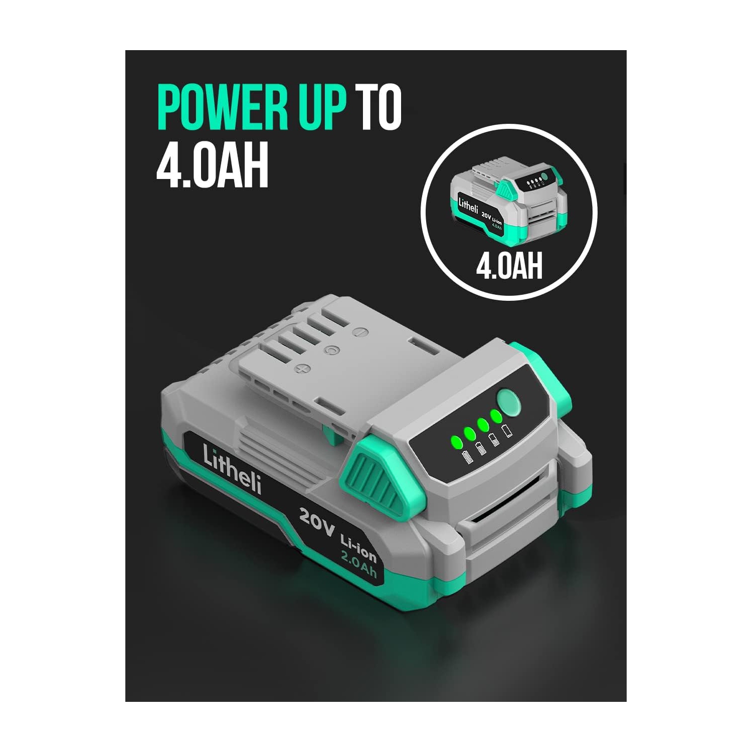 Litheli Cordless Pole Saw 10-Inch, 20V Battery-Powered Pole Saws for Tree Trimming,with 2.0Ah Battery & Charger