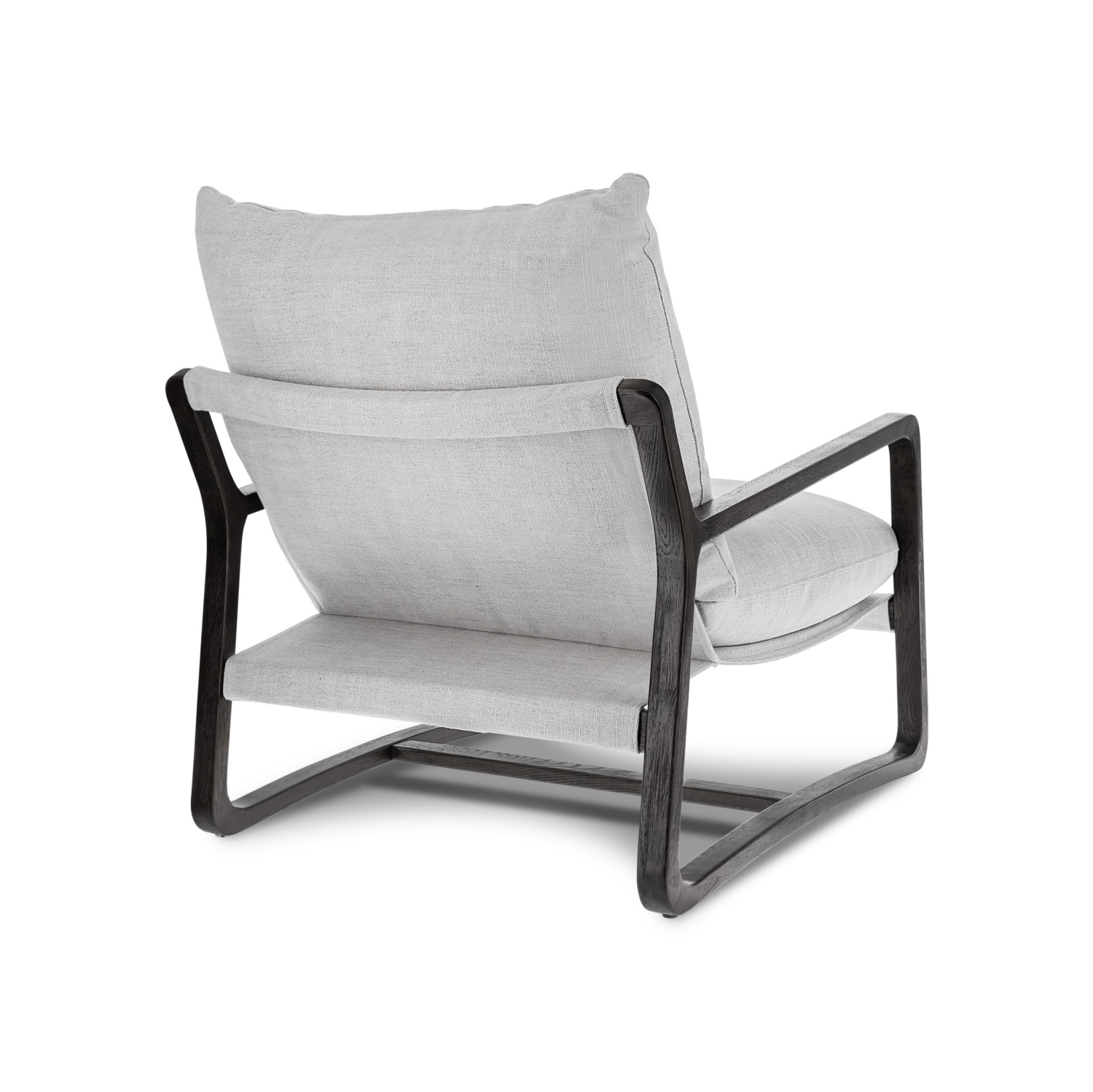 Valencia LACON – Fauteuil d’appoint à cadre en bois, gris clair