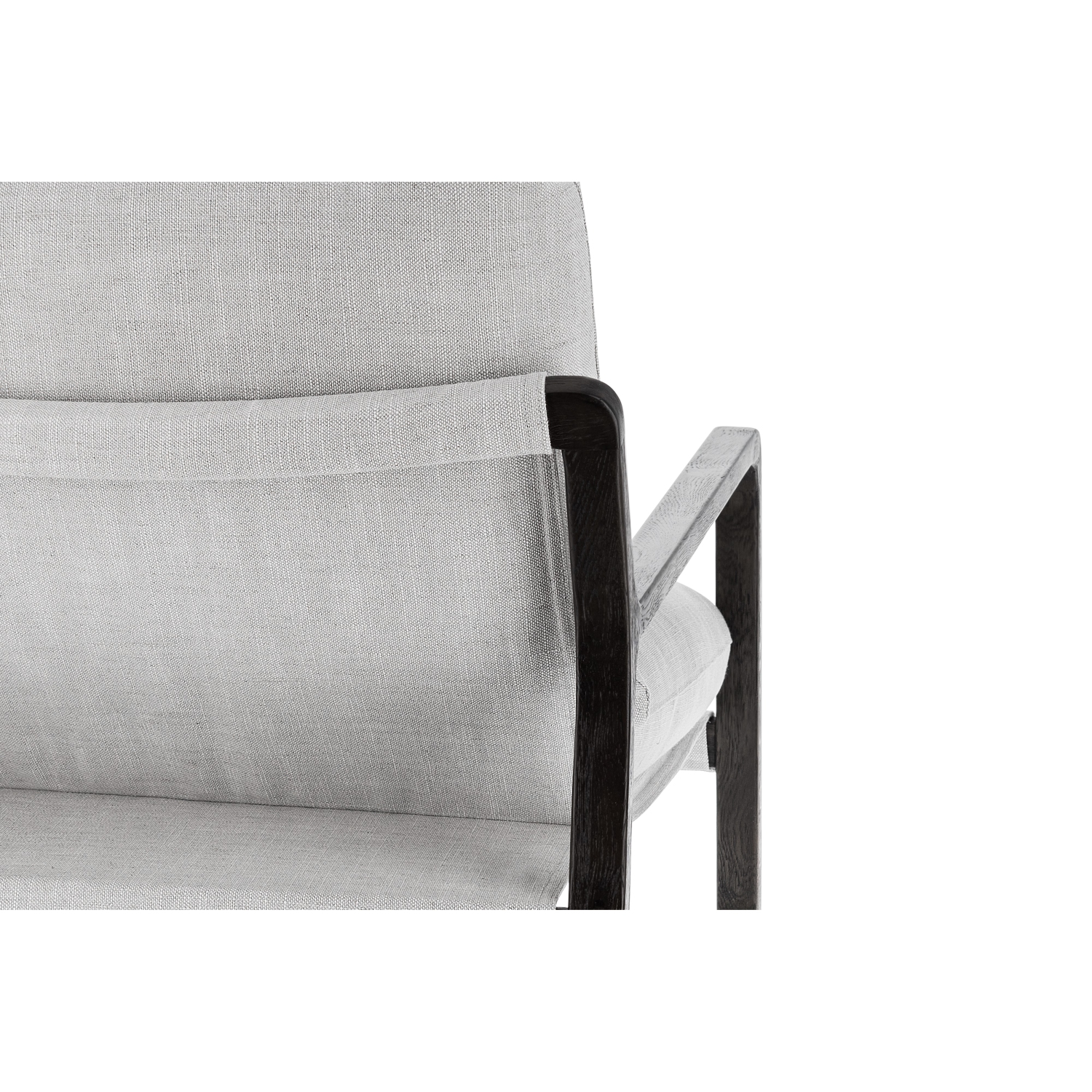 Valencia LACON – Fauteuil d’appoint à cadre en bois, gris clair