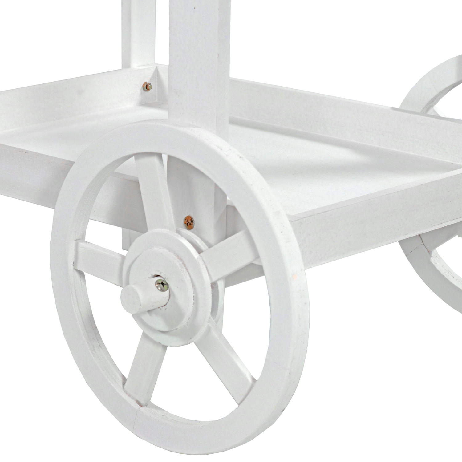 Sunnydaze Country Market Flower Stand Raised Garden Bed - White