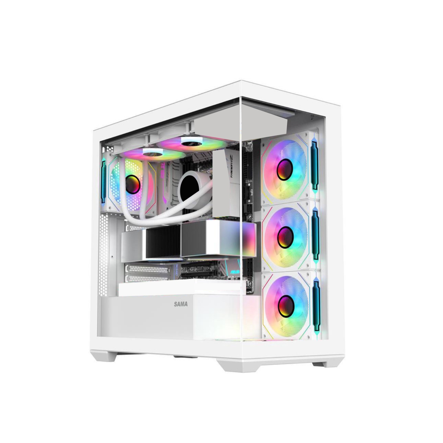 Zonic Gaming PC- Liquid Cooled Intel Core i7-14700KF, NVIDIA GeForce RTX 4090 ,64 GB DDR5 RAM, 2TB M.2 SSD, Built in WIFI, RGB Gaming Keyboard kit, Windows 11