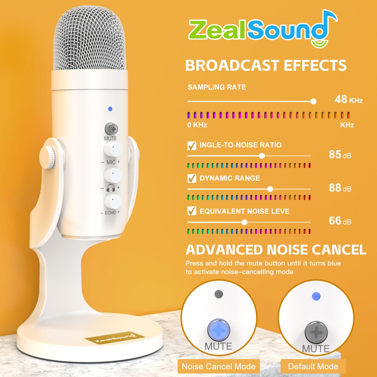 USB Microphone,Condenser Computer PC Mic Gaming Microphones for PS 4&5.Headphone Output&Volume Control,Mic Gain Control,Mute Button for Vocal,YouTube