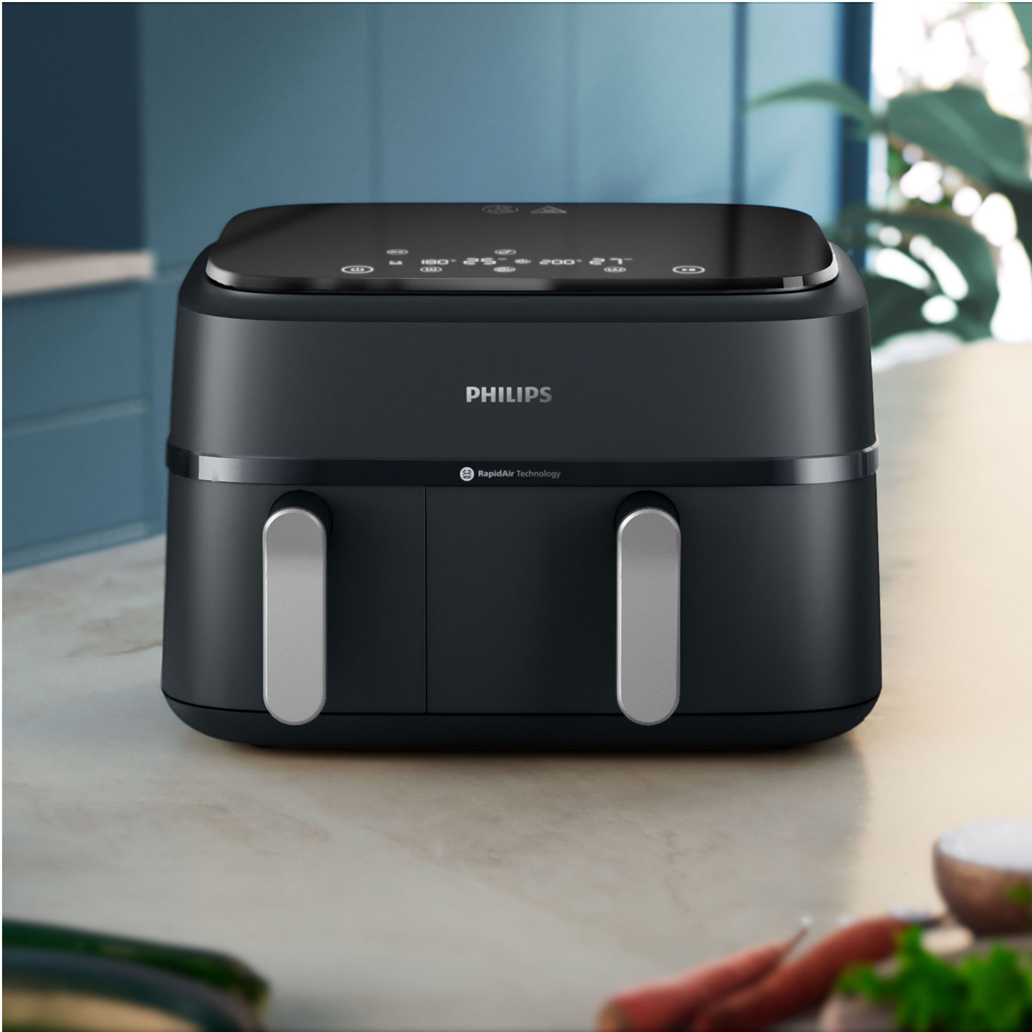 Philips 3000 Series Dual Basket Air Fryer - 9.5QT - Black