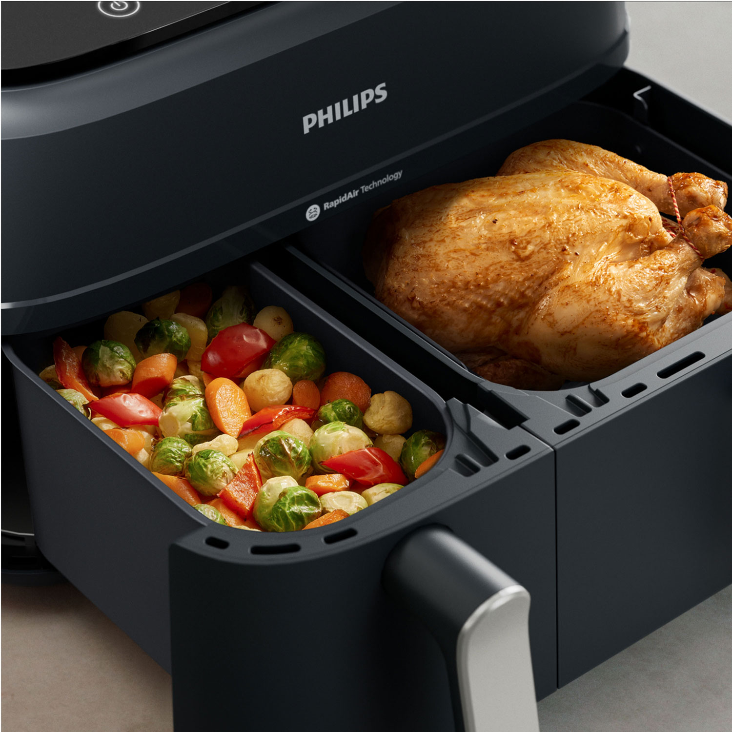 Philips 3000 Series Dual Basket Air Fryer - 9.5QT - Black