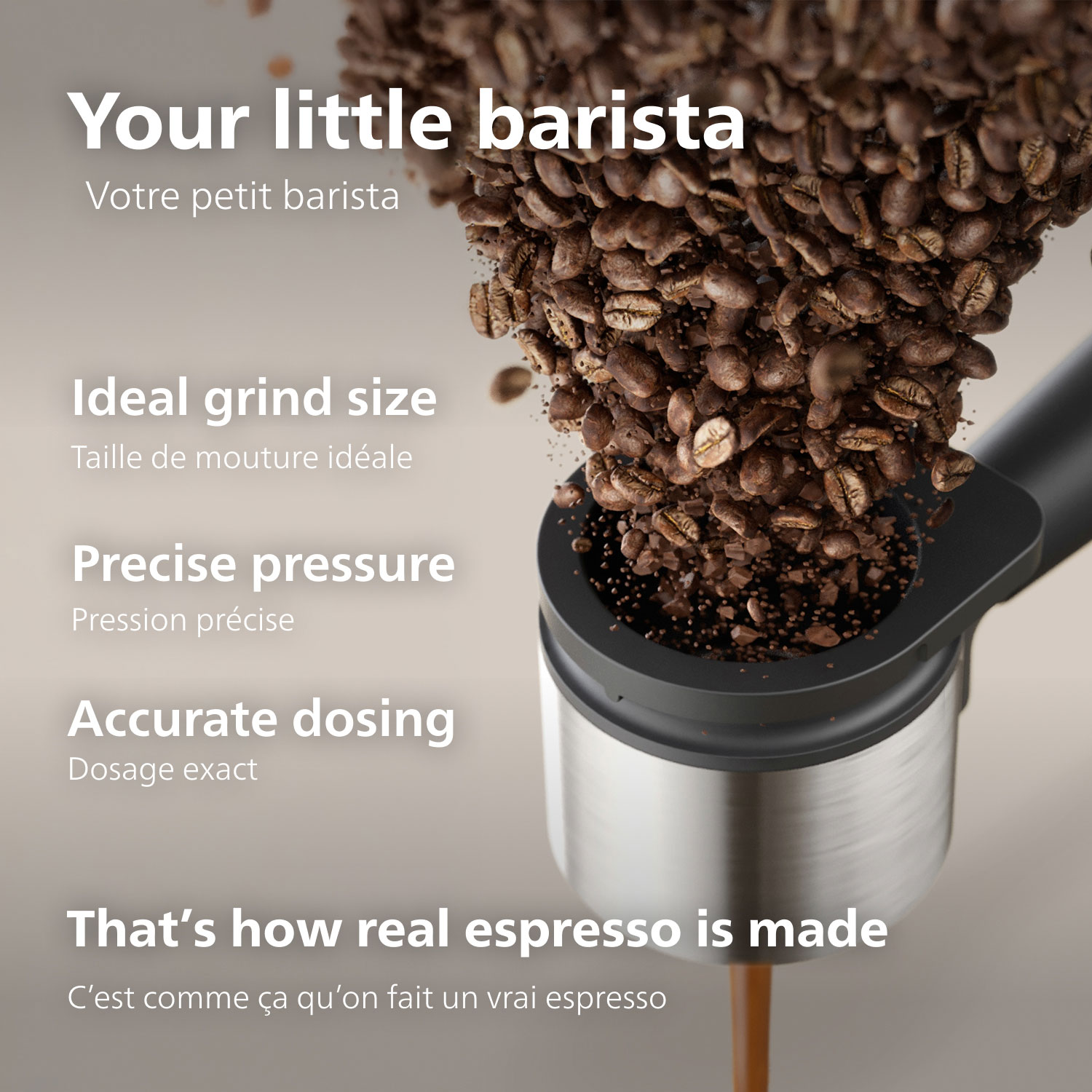 Philips Baristina Automatic Espresso Machine - White