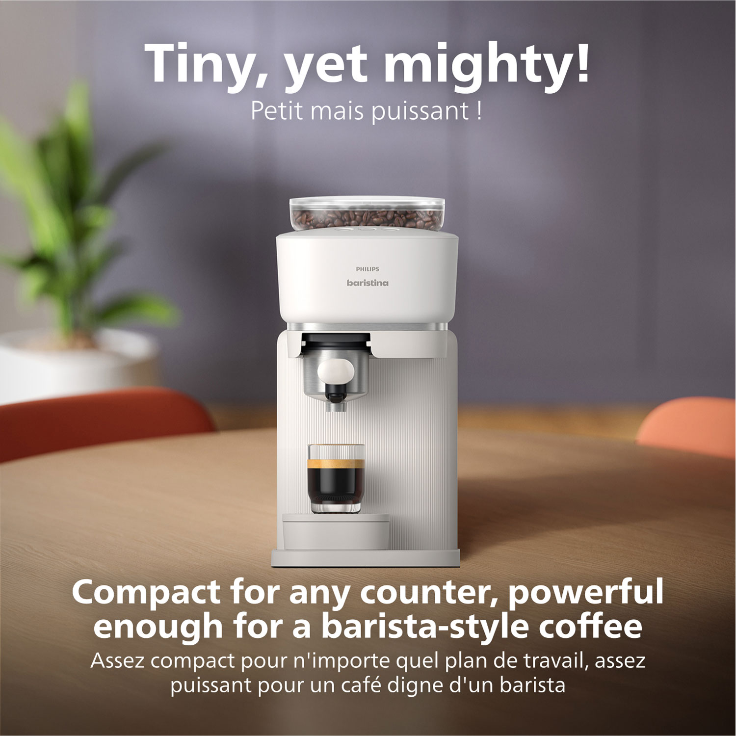Philips Baristina Automatic Espresso Machine - White