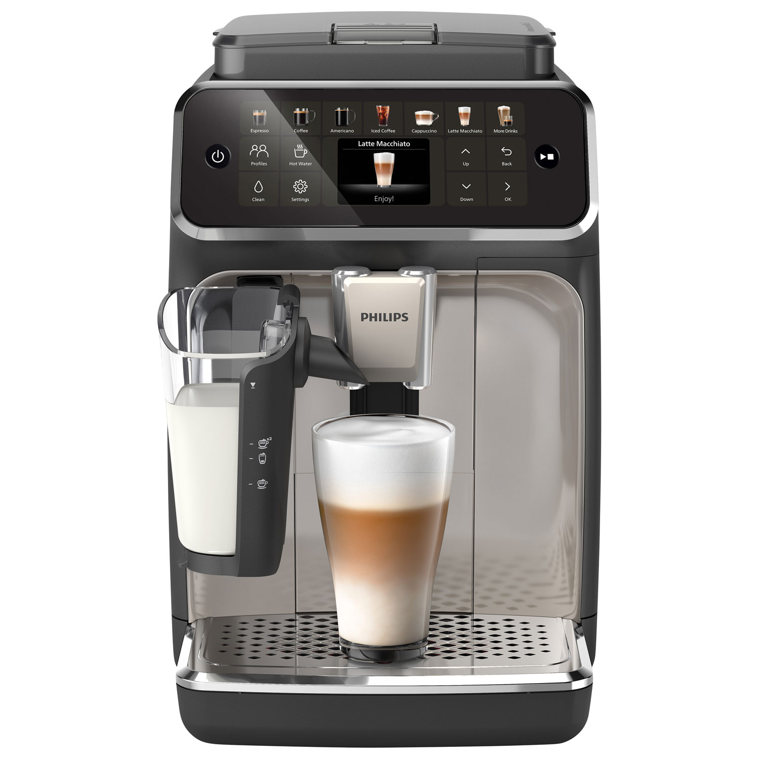 Philips 4400 Fully Automatic Espresso Machine - Black/Silver