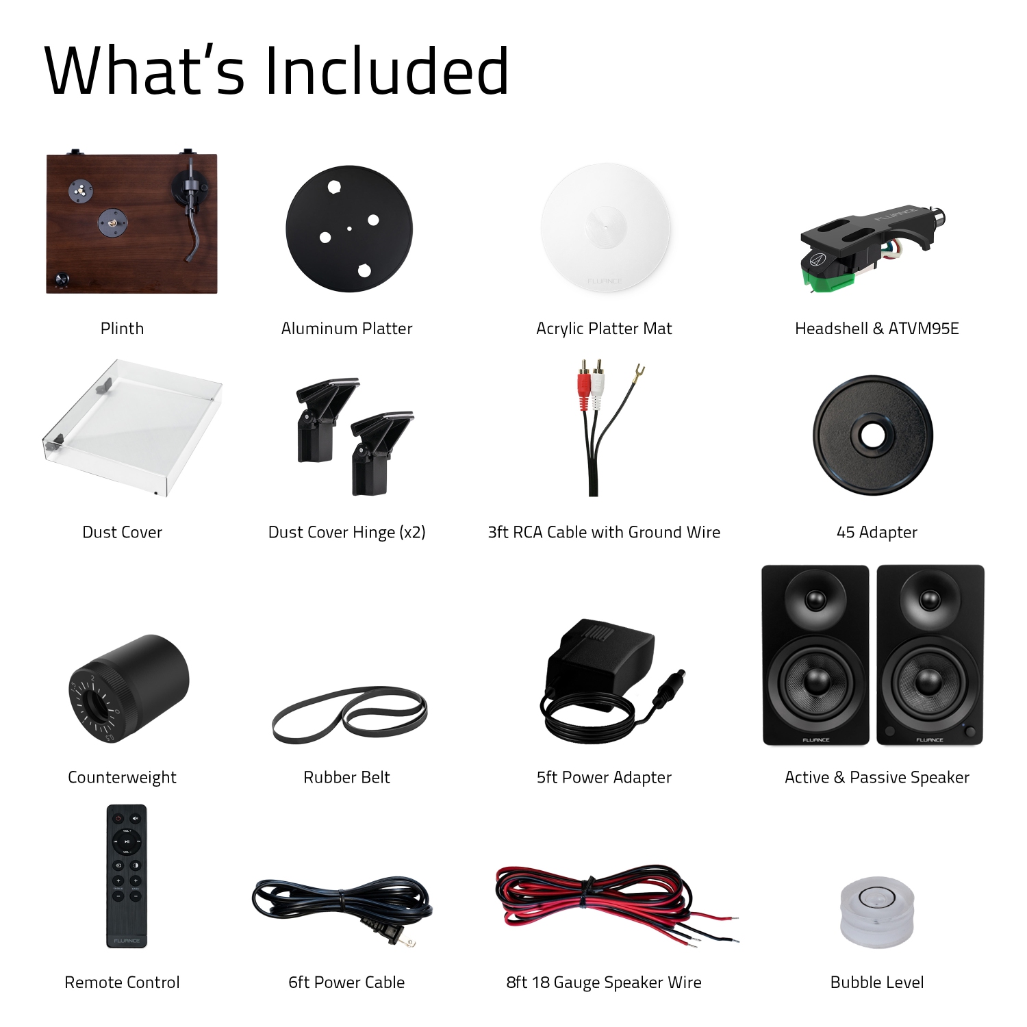 Fluance RT81+ Turntable & Ai41 Powered Speakers Bundle: High Fidelity Vinyl & Detailed Stereo Sound