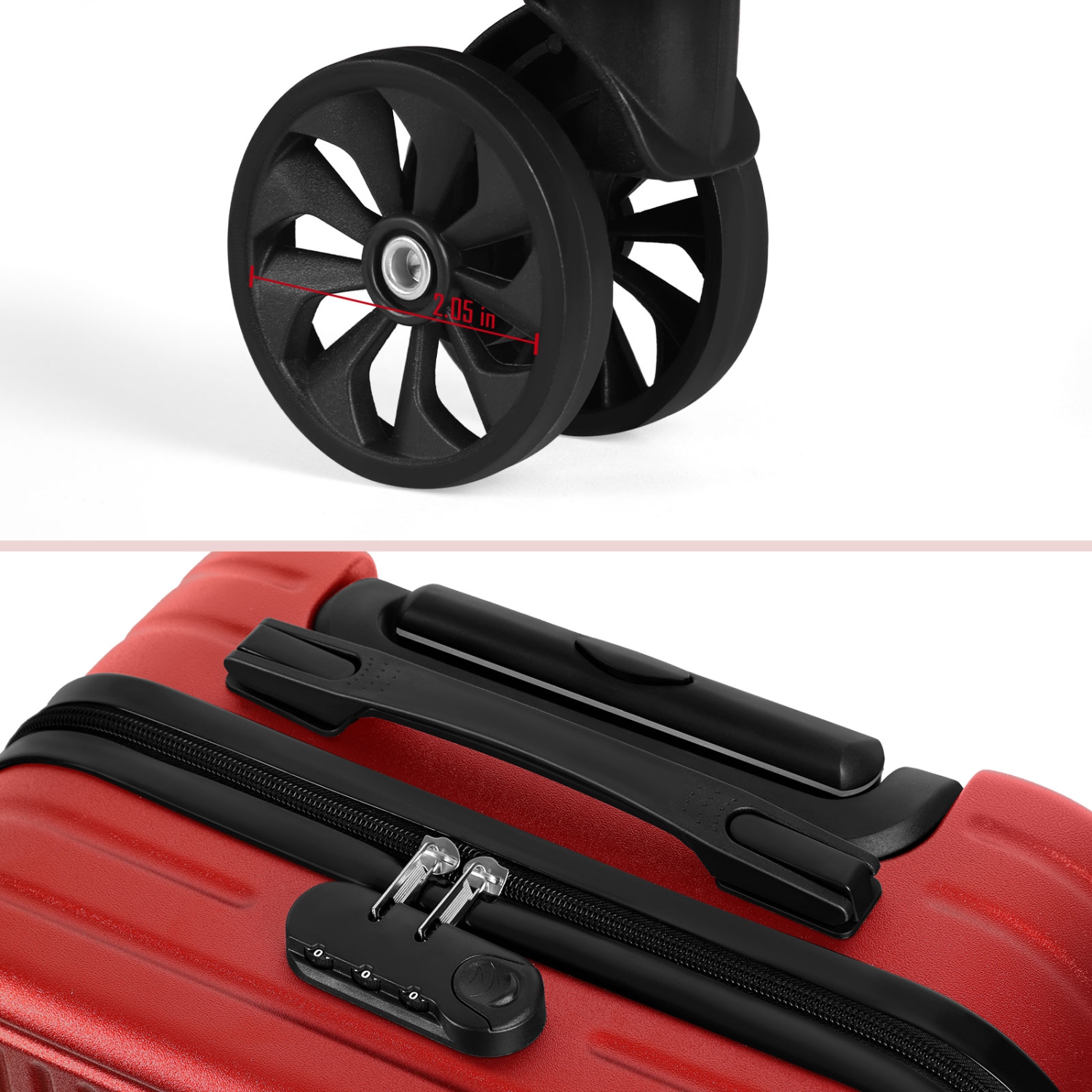 Sacs de voyage TSA à roulettes 18 po avec cadre en aluminium et boîtier rigide de HIKOLAYAE