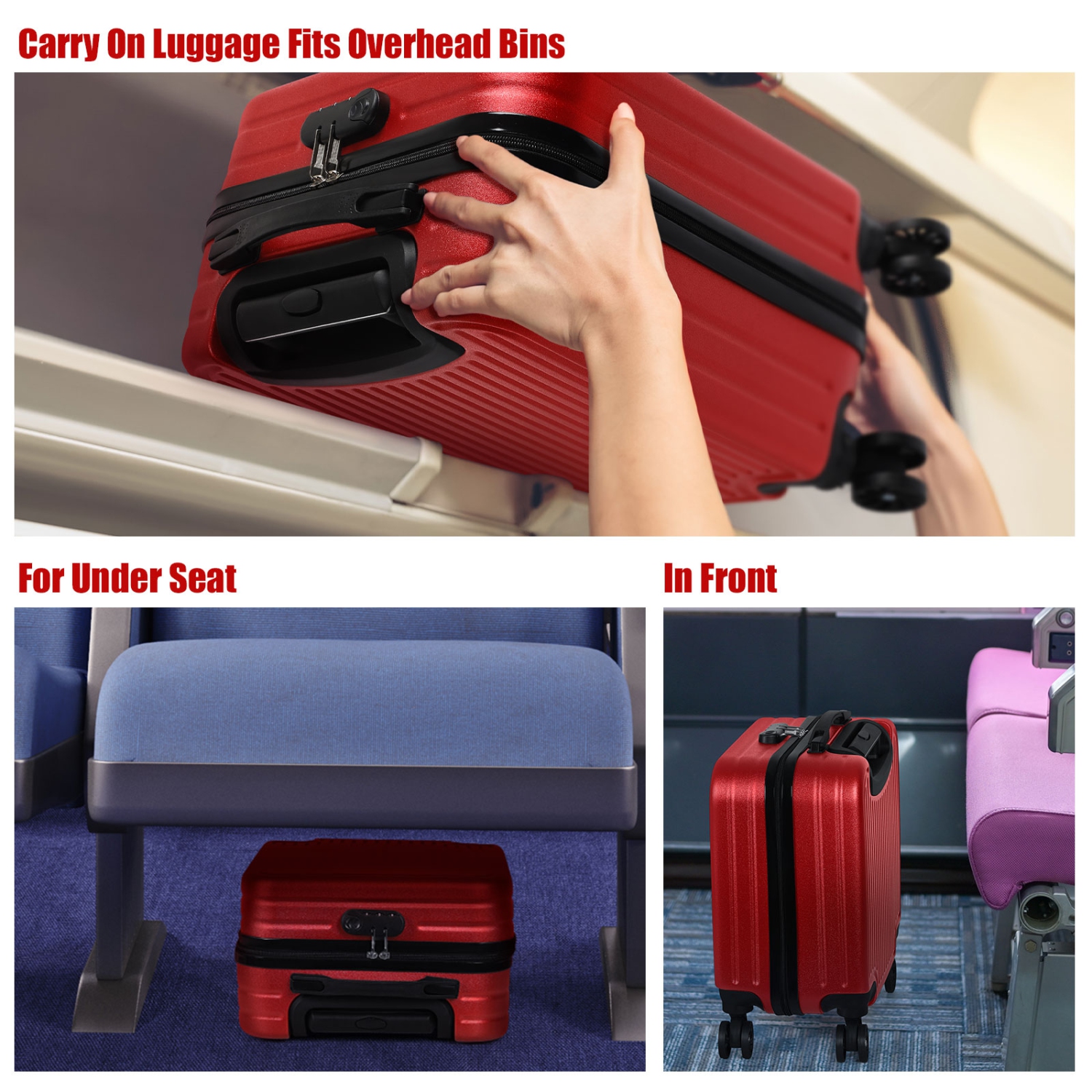 Sacs de voyage TSA à roulettes 18 po avec cadre en aluminium et boîtier rigide de HIKOLAYAE