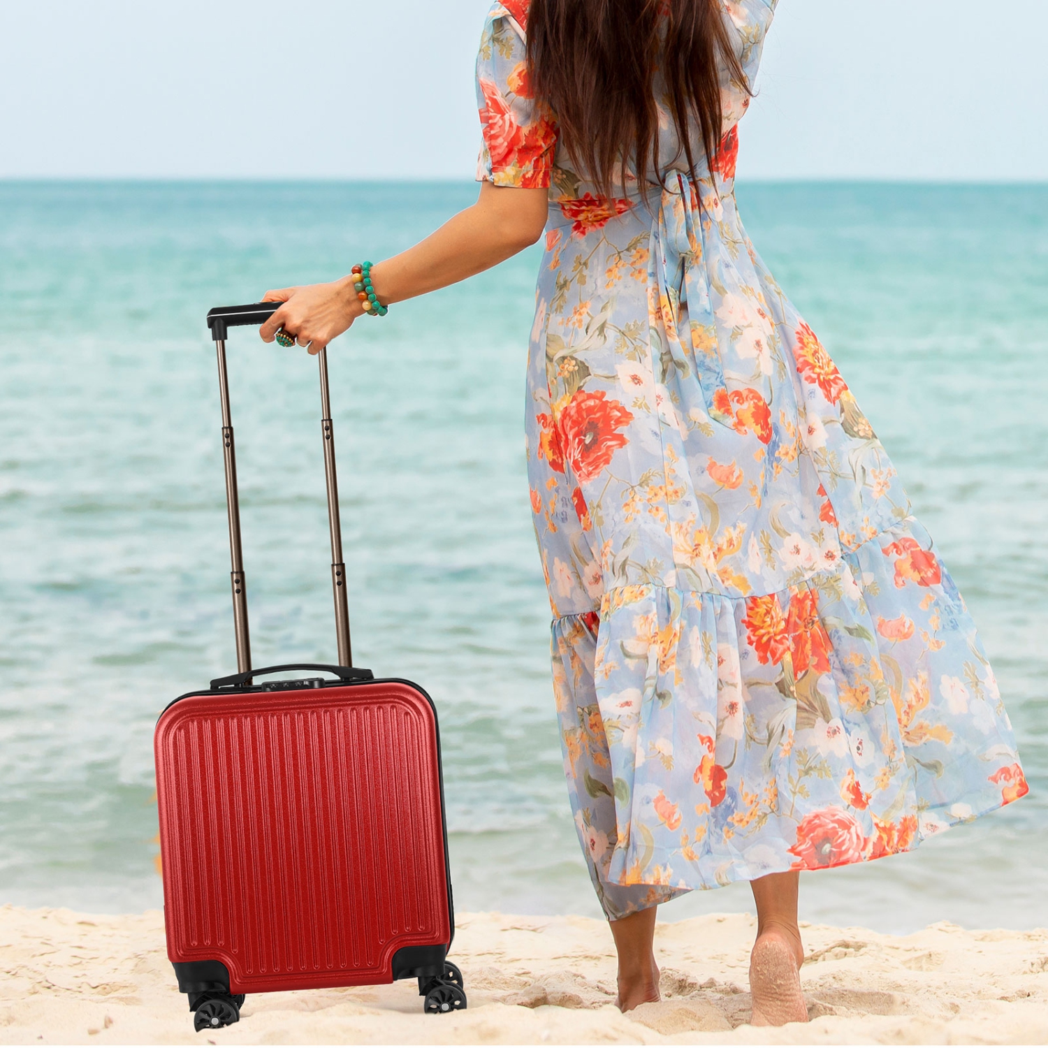 Sacs de voyage TSA à roulettes 18 po avec cadre en aluminium et boîtier rigide de HIKOLAYAE