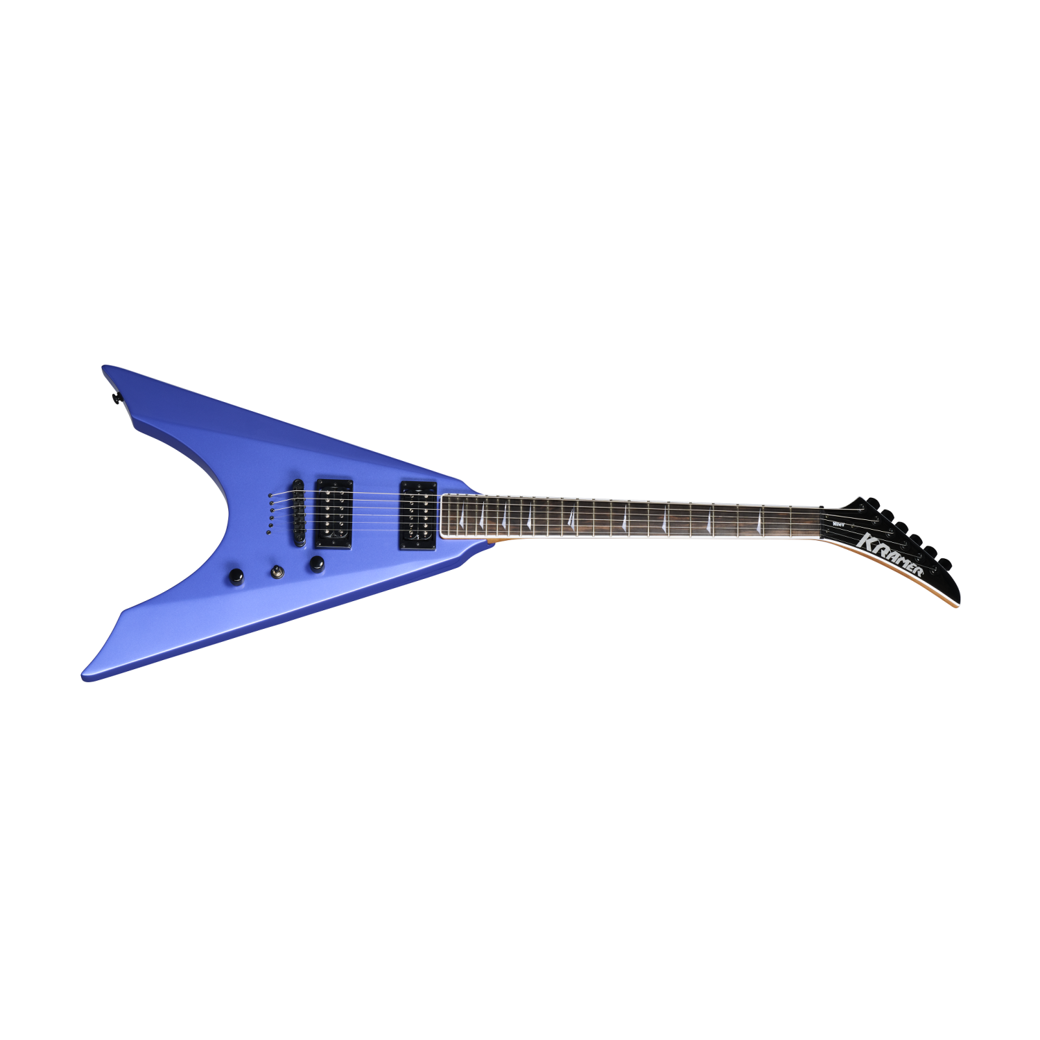Guitare électrique Nite-V de Kramer avec étui Gigbag - Bleu royal métallisé