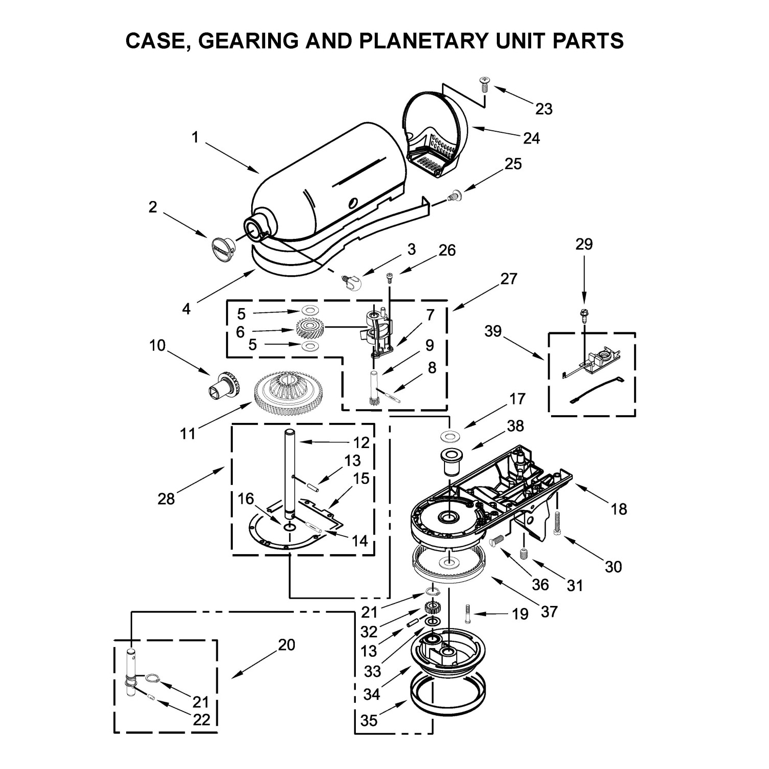 W11133645 Whirlpool Stand Mixer Pinion Gear