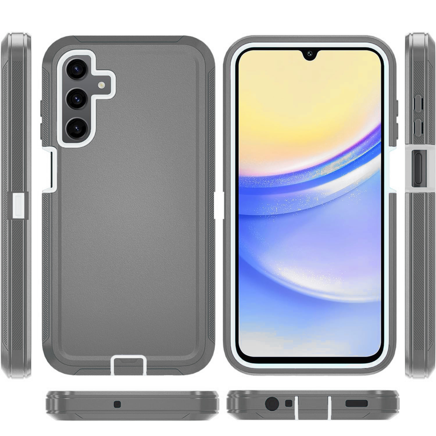 XCRS – Étui robuste triple couche Defender avec protection antichoc pour Galaxy A35 5G 6,6 po de Samsung