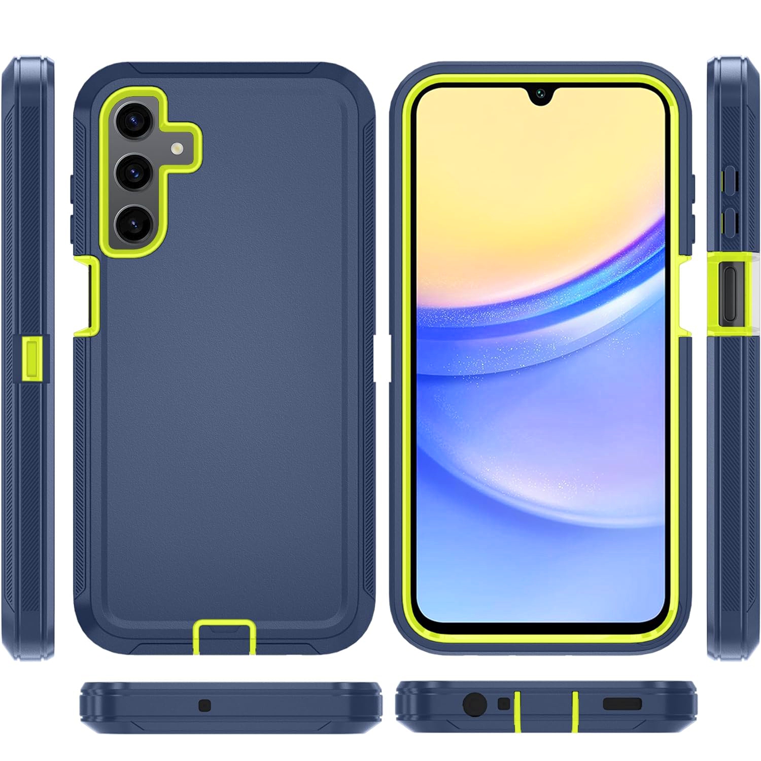 XCRS Heavy Duty Triple Layer Defender Cover with Shockproof Protection Case for Samsung Galaxy A35 5G 6.6”