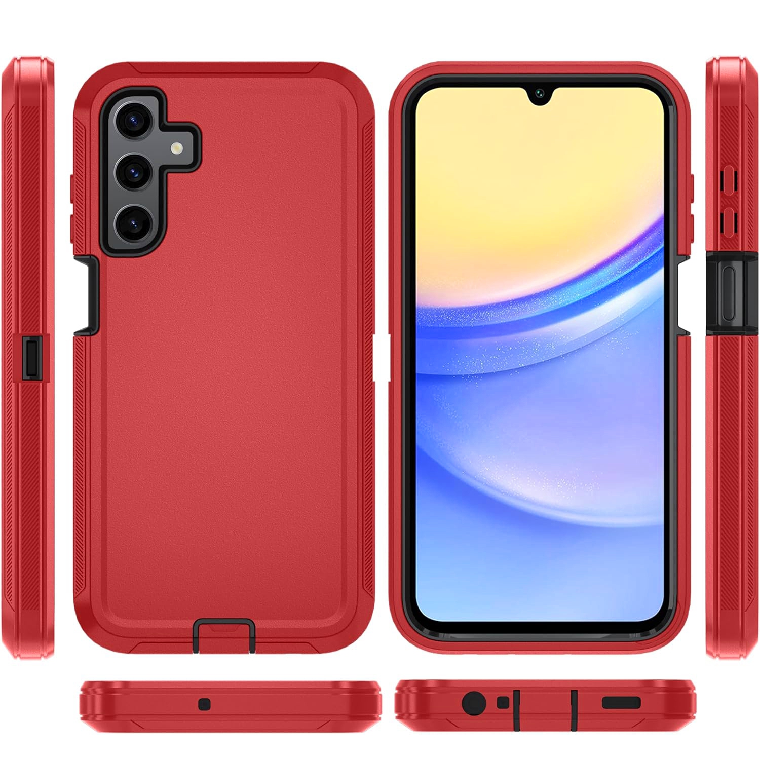 XCRS – Étui robuste triple couche Defender avec protection antichoc pour Galaxy A35 5G 6,6 po de Samsung