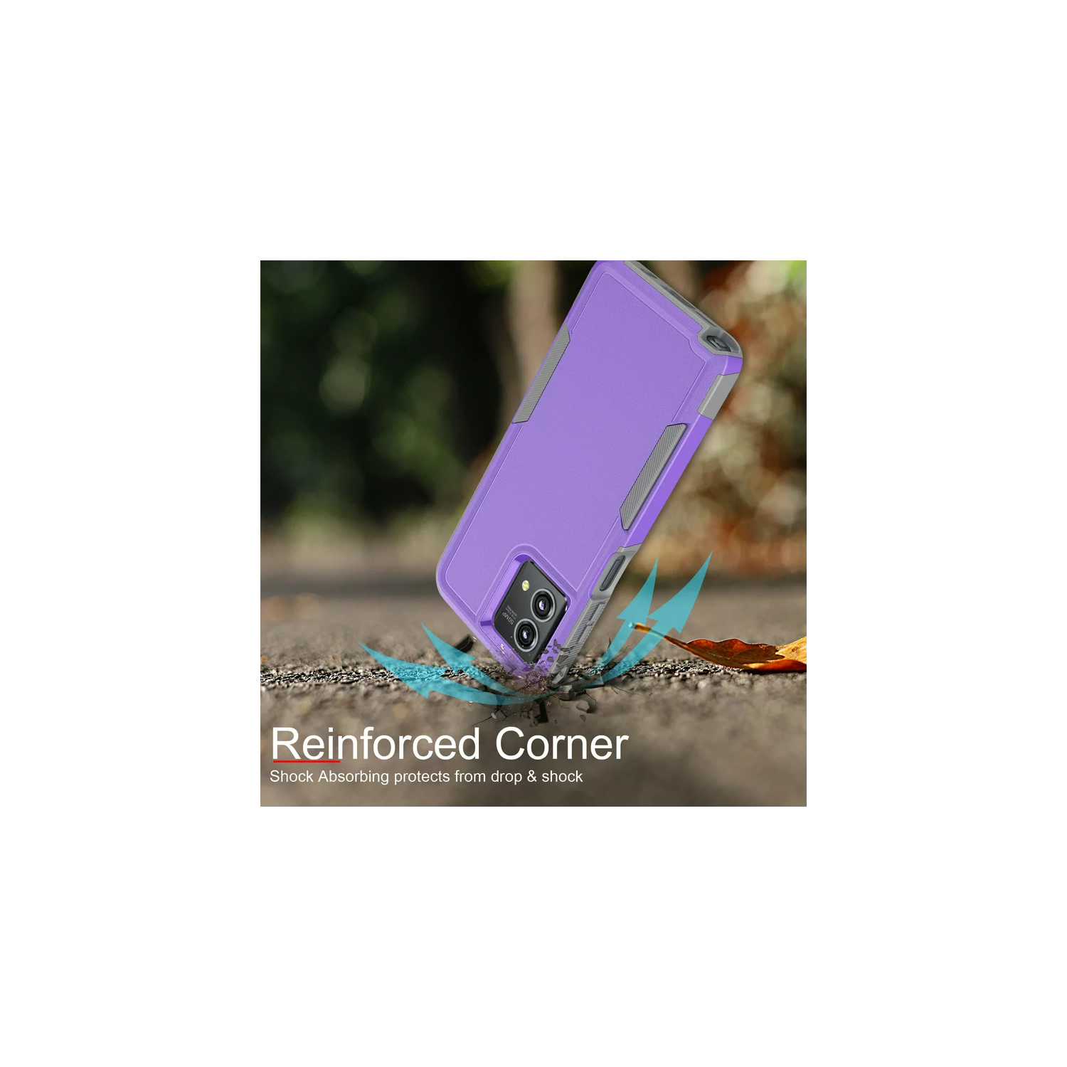 [CS] Étui rigide protecteur double couche Armor en caoutchouc robuste pour Moto G Power 2024 de Motorola, violet