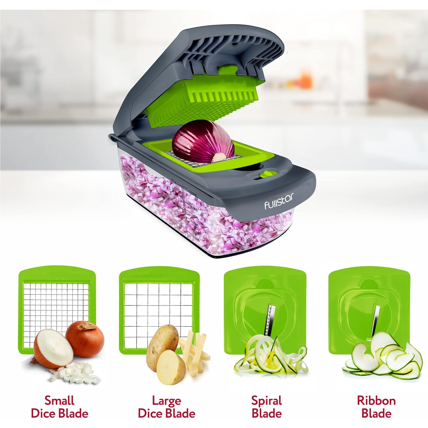 Vegetable Chopper Vegetable Cutter Onion Chopper - Veggie Chopper Food Chopper Salad Chopper Manual - Veg Potato Onion Dicer Slicer - Kitchen Tools