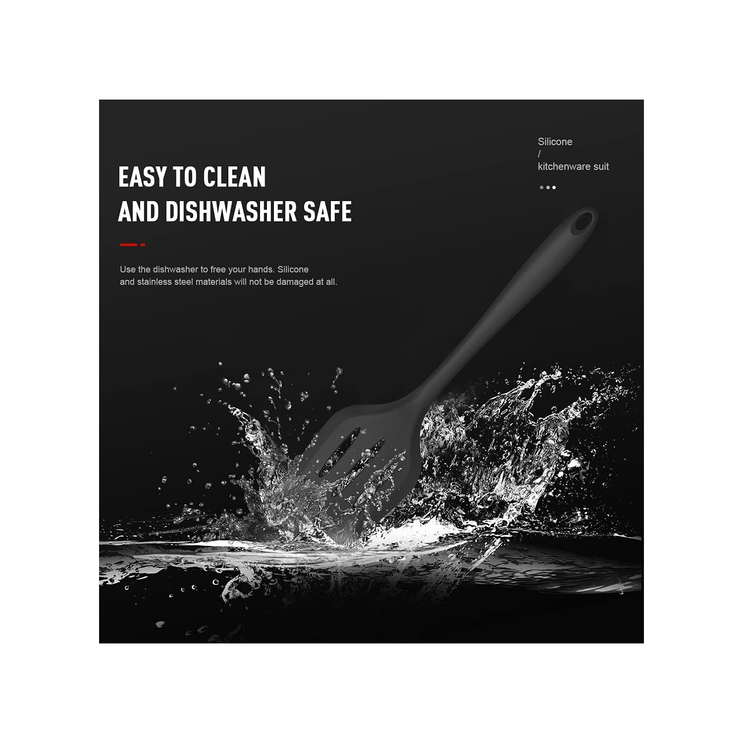 Silicone Cooking Utensils Set - 446°F Heat Resistant Kitchen,Turner Tongs, Spatula, Spoon,Brush, Whisk, Kitchen Ustensil Tools Set for Nonstick