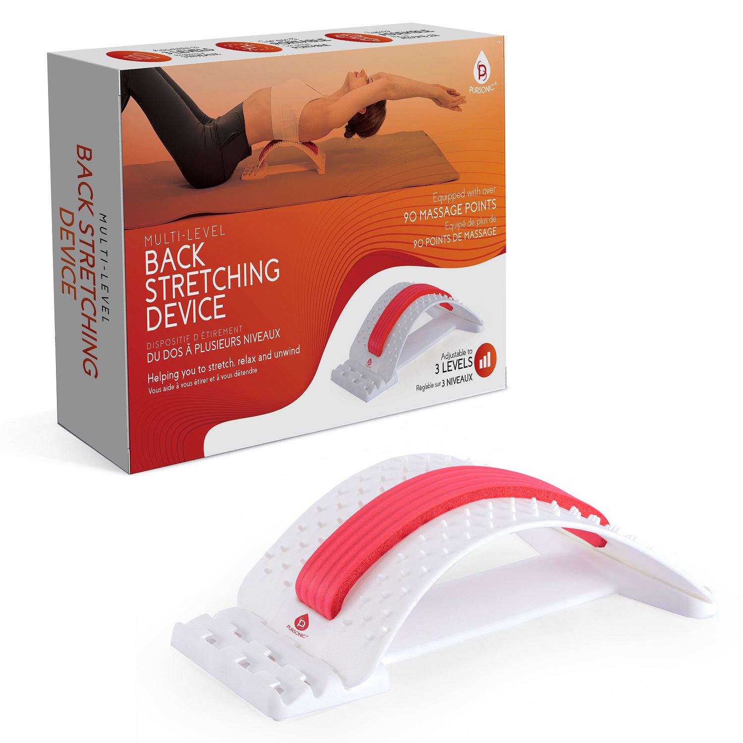 Pursonic Back Stretching Device - White