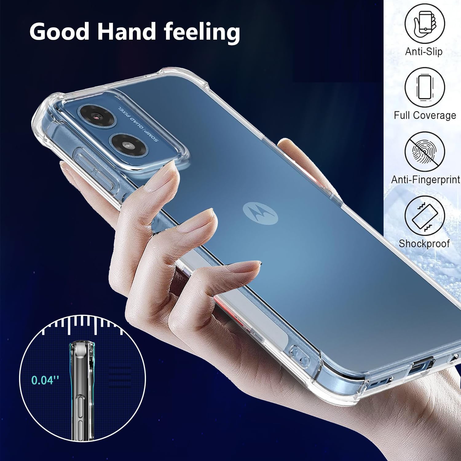 [CS] Étui souple en TPU mince Jelly Bumper pour Moto G 5G de Motorola, transparent