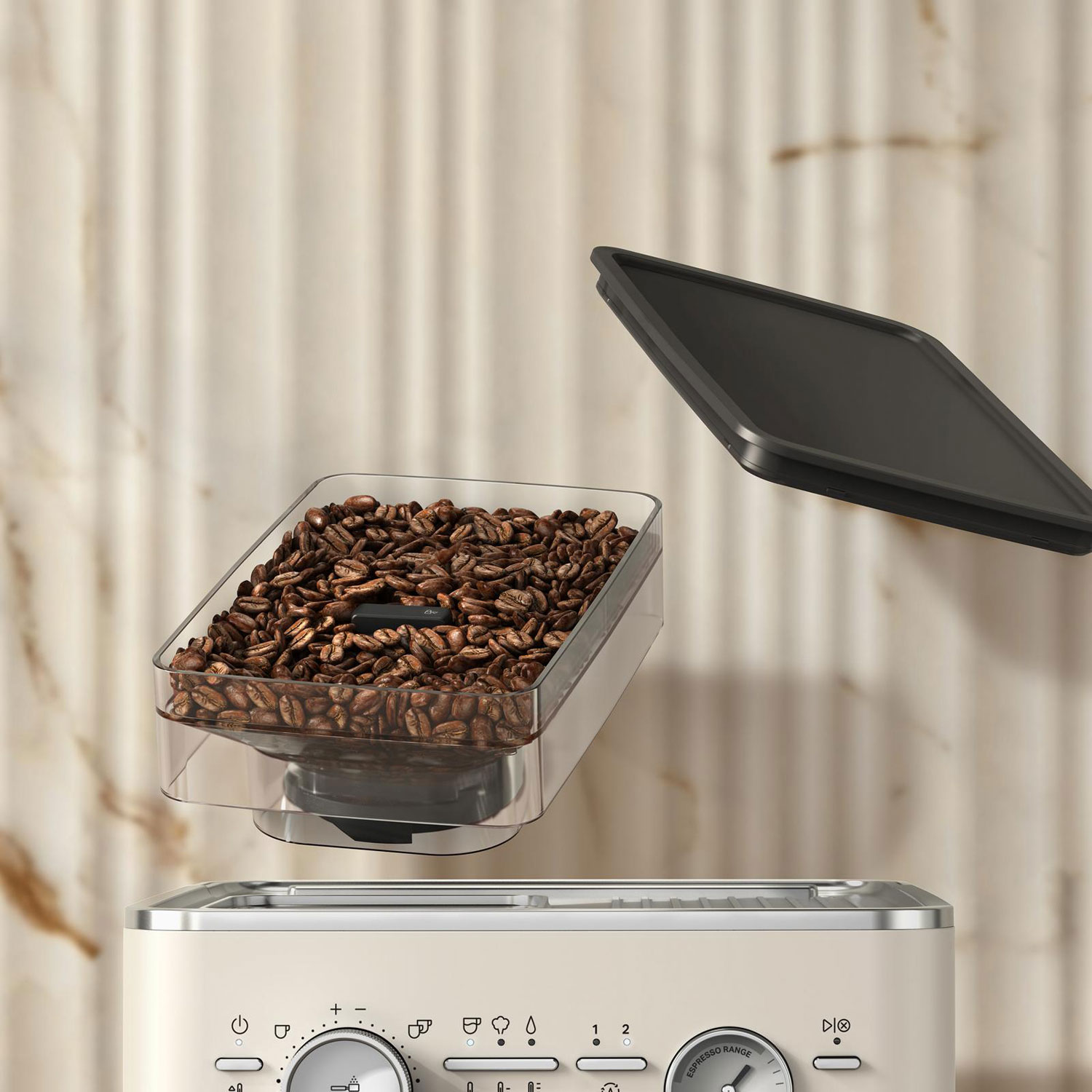 KitchenAid Semi-Automatic Espresso Machine with Coffee Grinder - Porcelain White