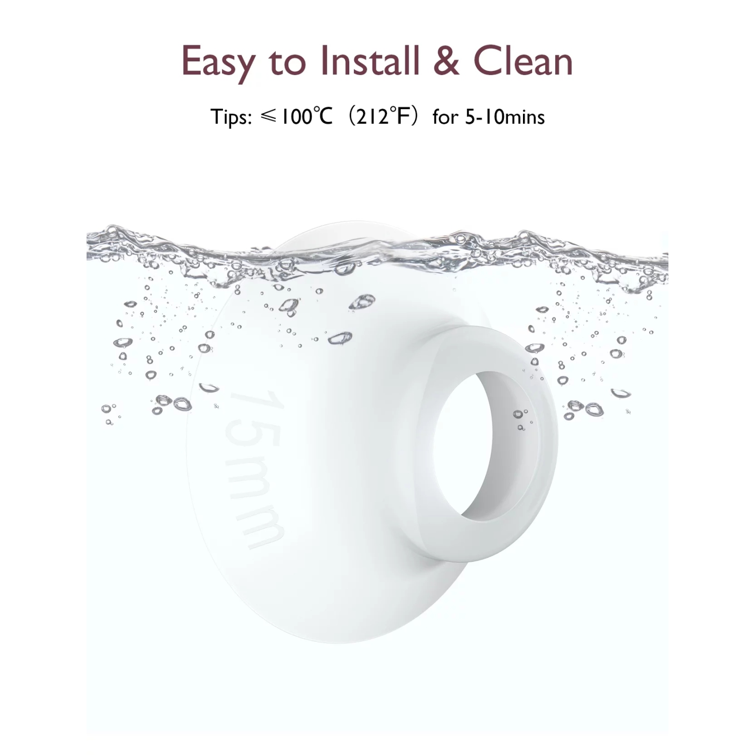 Insert de bride MomCozy 15&nbsp;mm pour MomCozy M5, Accessoires de rechange pour tire-lait Original M5, 1PC